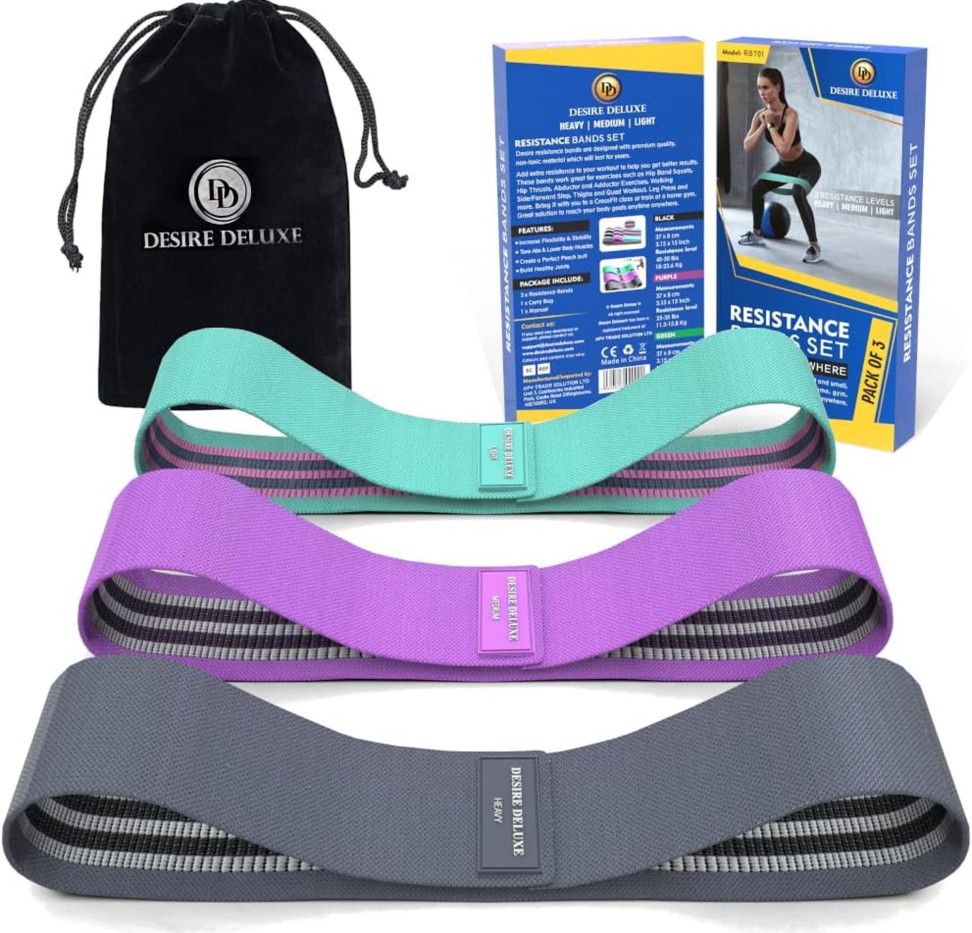 Desire Deluxe Resistance Band Exercise Workout Equipment Bands Set for Working Out Physical Therapy – Men & Women Elastic Stretch Booty Gym Equipment Accessories – Home, Fitness, Pilates, Yoga Pack 3 Desire Deluxe Resistance Band Exercise Workout Equipment Bands Set for Working Out Physical Therapy – Men & Women Elastic Stretch Booty Gym Equipment Accessories – Home, Fitness, Pilates, Yoga Pack 3