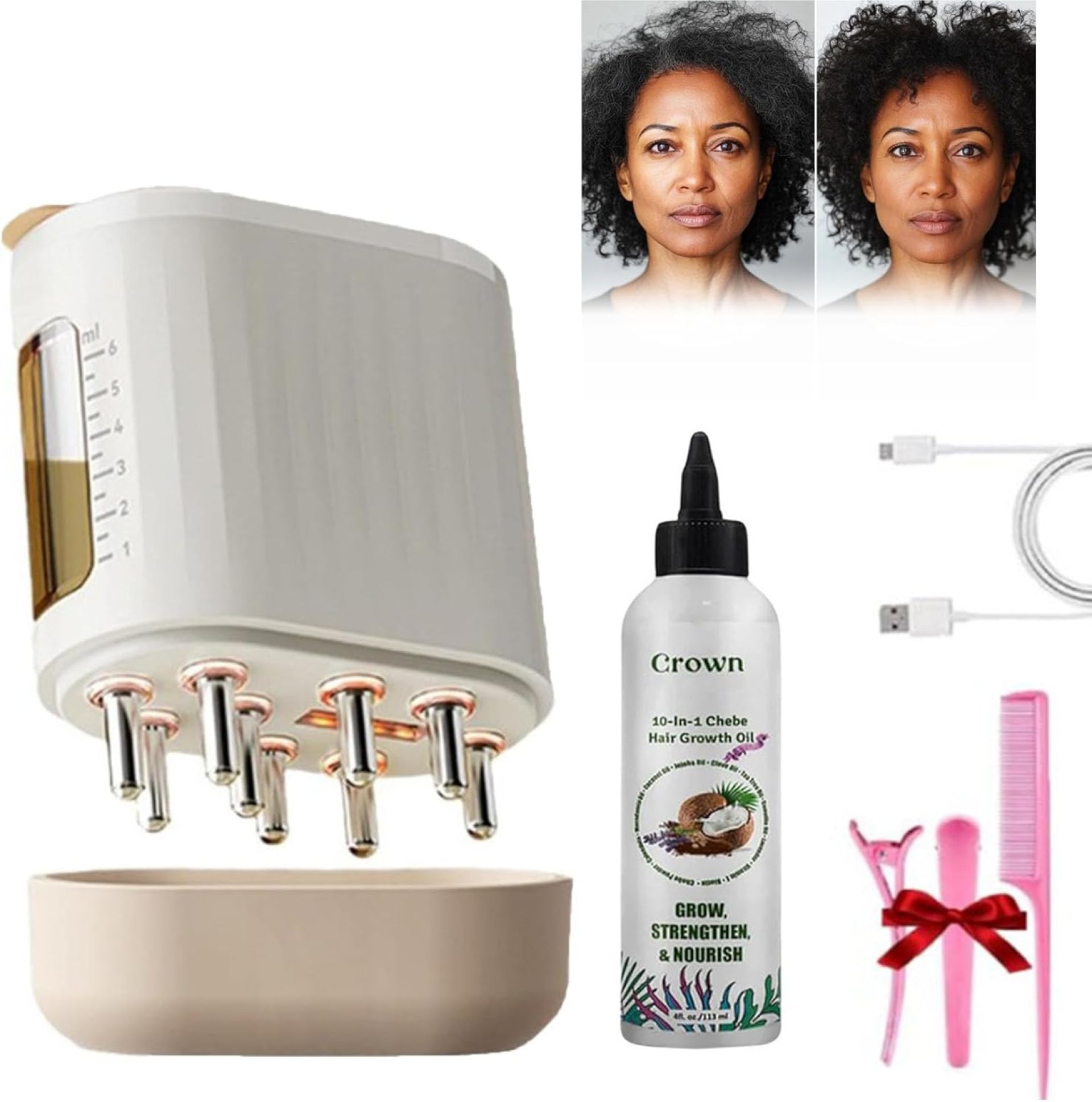 Follicle Activator 3.0 Scalp Machine, Curlic Follicle Activator 3.0 Scalp Machine, Electric Scalp Massager with Hair Growth Oil & 6ml Tank, Hair Massager Scalp for Hair Growth (1) Follicle Activator 3.0 Scalp Machine, Curlic Follicle Activator 3.0 Scalp Machine, Electric Scalp Massager with Hair Growth Oil & 6ml Tank, Hair Massager Scalp for Hair Growth (1)