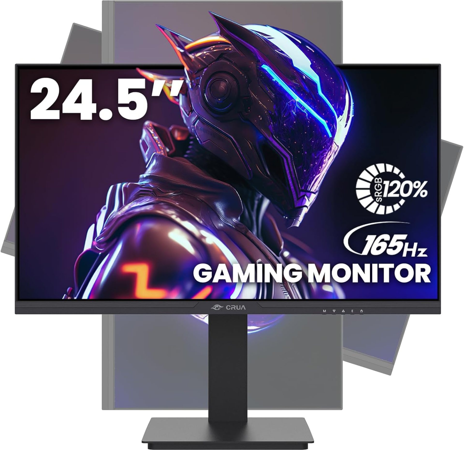 CRUA 24.5Inch Gaming Monitor 144Hz/165Hz, FHD(1920x1080P) 120% sRGB Computer Monitor, Height/Pivot/Swivel/Tilt Adjustable Vertical Monitor, Support FreeSync, DP,HDMI, Wall Mount (75mmX75mm) CRUA 24.5Inch Gaming Monitor 144Hz/165Hz, FHD(1920x1080P) 120% sRGB Computer Monitor, Height/Pivot/Swivel/Tilt Adjustable Vertical Monitor, Support FreeSync, DP,HDMI, Wall Mount (75mmX75mm)