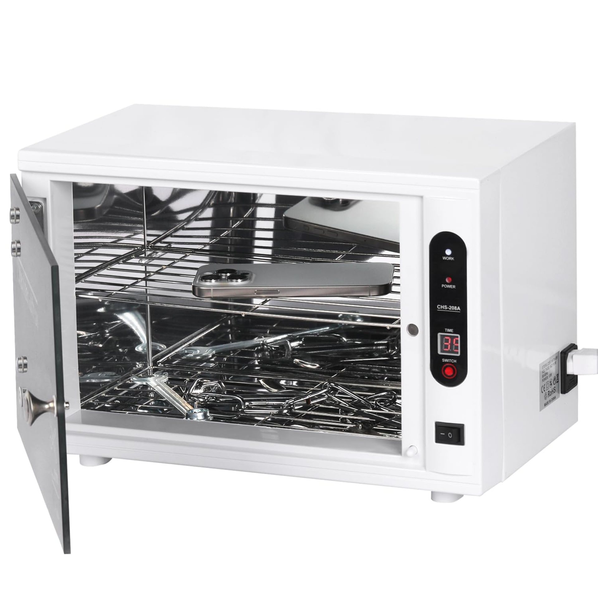 Nail Tool Cleaning Cabinet, Large Capacity Cleaner Box Cleaner Cabinet Cleaning Machine Barber Tool Box Nails Art Tool Equipment for Salon, Spa, Barber Nail Tool Cleaning Cabinet, Large Capacity Cleaner Box Cleaner Cabinet Cleaning Machine Barber Tool Box Nails Art Tool Equipment for Salon, Spa, Barber