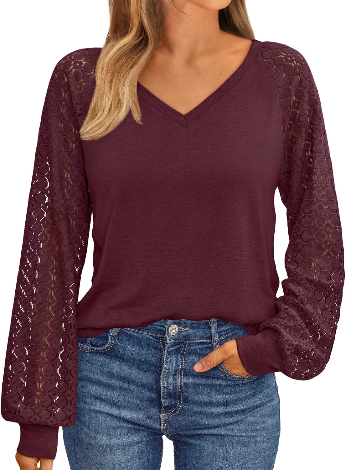 AUTOMET Womens Long Sleeve Shirts V-Neck Lace Tops Business Casual Blouses Tee Trendy 2025 Fall Fashion Outfits Clothes AUTOMET Womens Long Sleeve Shirts V-Neck Lace Tops Business Casual Blouses Tee Trendy 2025 Fall Fashion Outfits Clothes