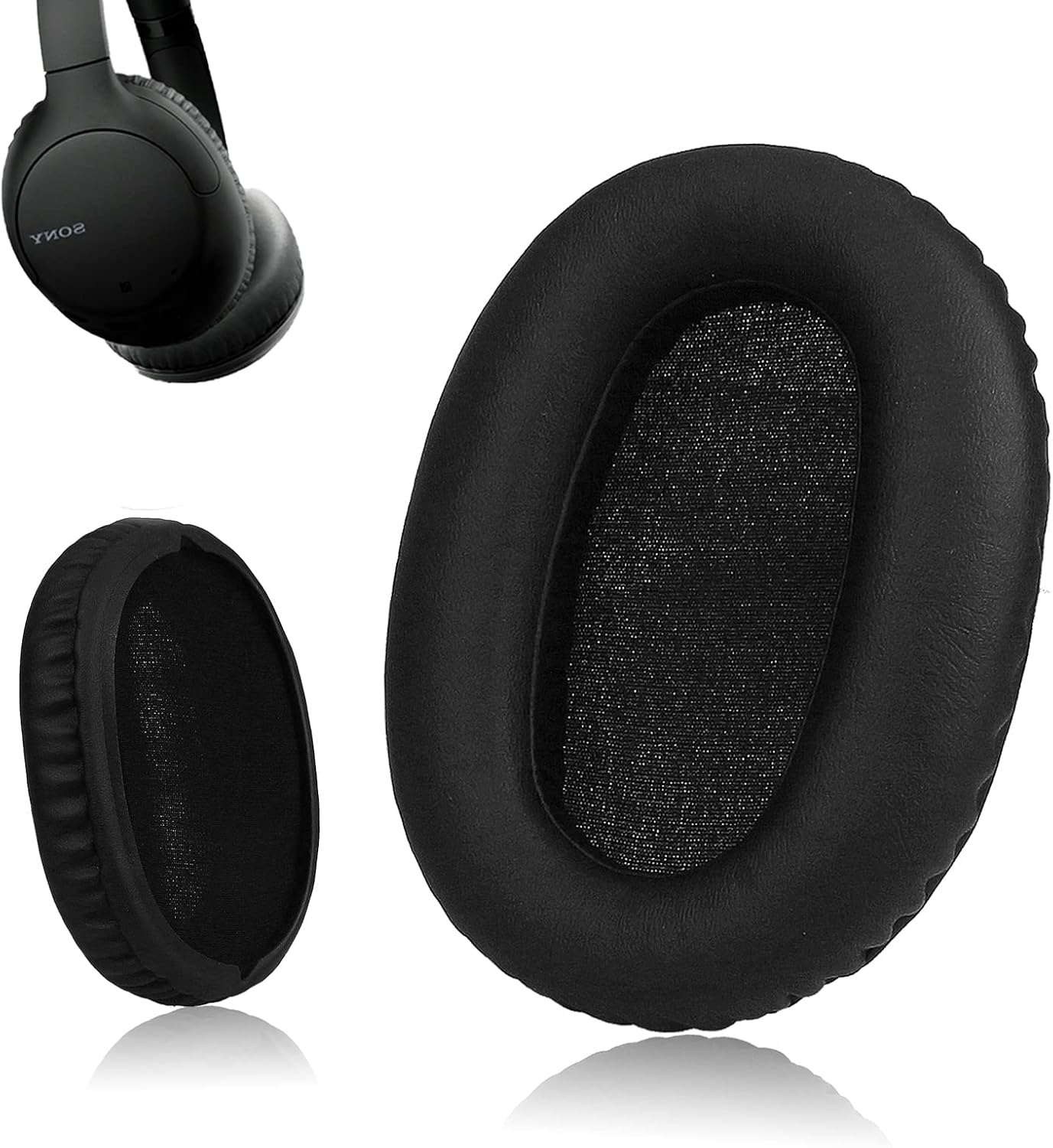 Krone Kalpasmos Sony Headphones Ear Pad Replacement, Protein Leather Over Ear Cushions for Sony WH-CH700N, Compatible with Sony WH-CH710N, Soft High-Density Memory Foam Ear Covers, Black Krone Kalpasmos Sony Headphones Ear Pad Replacement, Protein Leather Over Ear Cushions for Sony WH-CH700N, Compatible with Sony WH-CH710N, Soft High-Density Memory Foam Ear Covers, Black