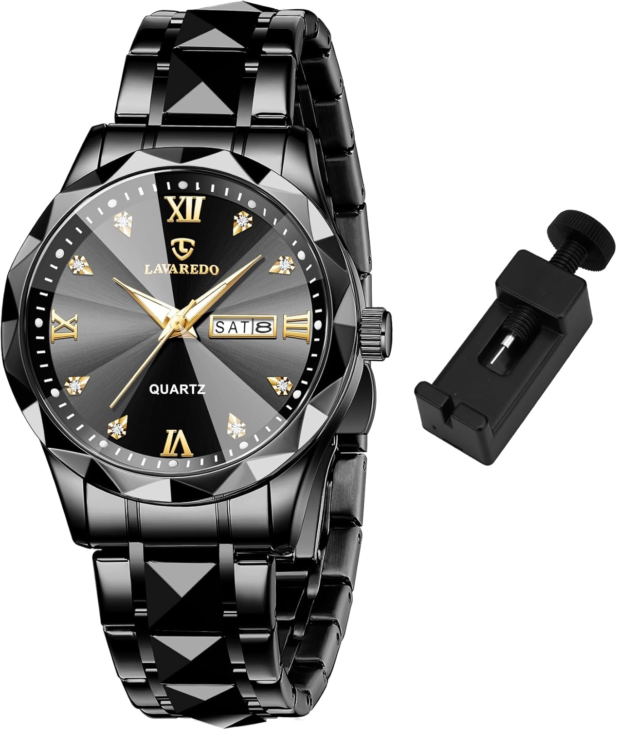 Watches for Men Diamond Business Dress Analog Quartz Mens Watches Stainless Steel Waterproof Luminous Date Two Tone Luxury Casual Wrist Watch Relojes para Hombres Watches for Men Diamond Business Dress Analog Quartz Mens Watches Stainless Steel Waterproof Luminous Date Two Tone Luxury Casual Wrist Watch Relojes para Hombres