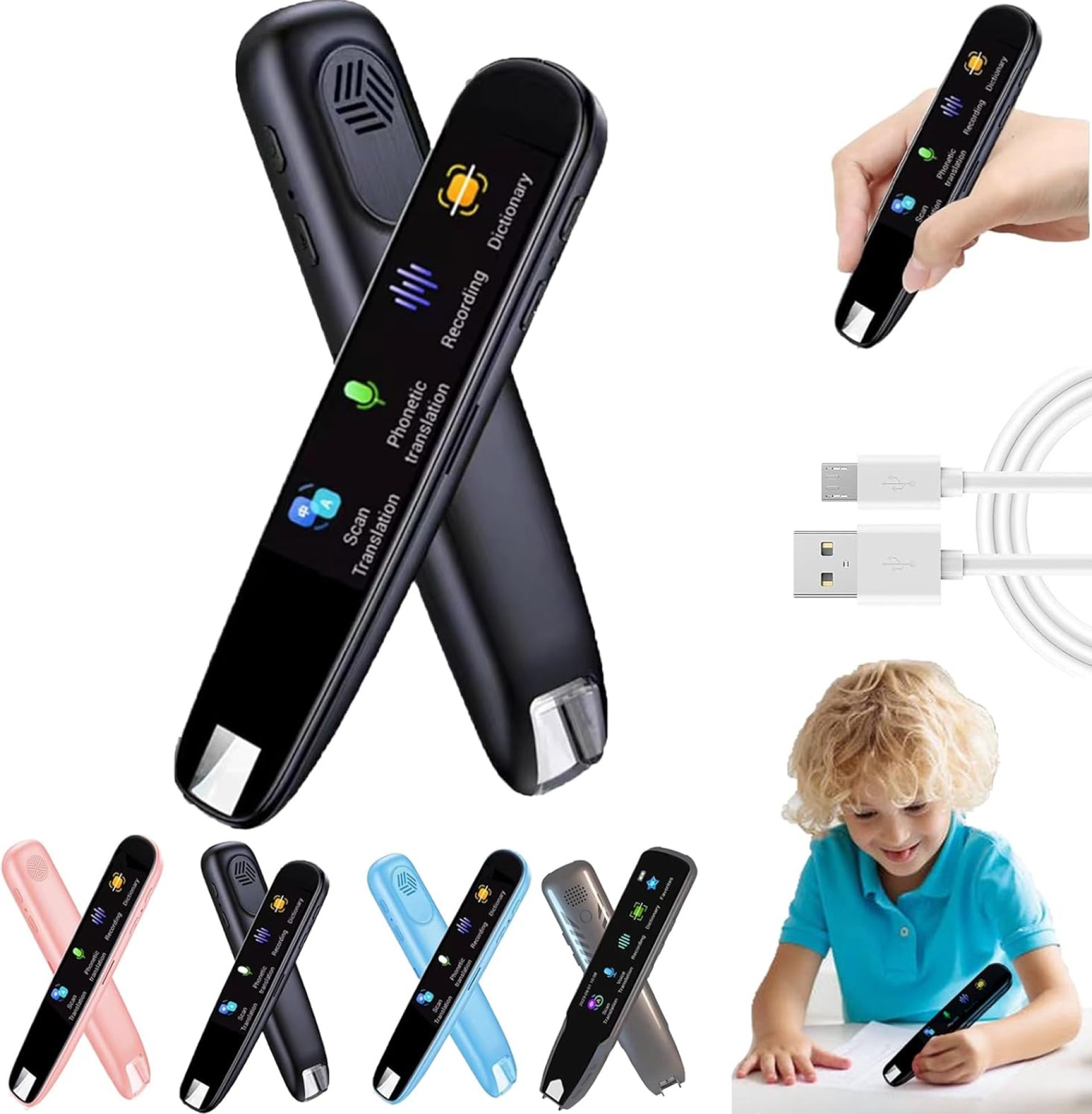 Amigopen Multipurpose Translation Device, Multipurpose Translation Pen, Languages Translator Device for Students, Business Professionals, Travelers and Dyslexia (Black) Amigopen Multipurpose Translation Device, Multipurpose Translation Pen, Languages Translator Device for Students, Business Professionals, Travelers and Dyslexia (Black)