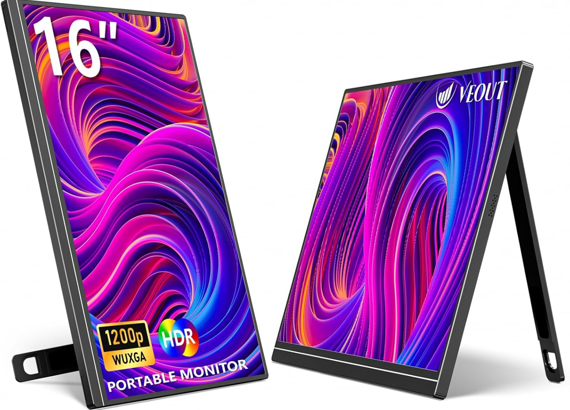16″ Portable Monitor, 1920 * 1200P IPS Laptop Screen with USB-C, HDMI Gaming Monitor Featuring a Kickstand, 0.3″ Ultra-Slim for Travel and Office Use 16″ Portable Monitor, 1920 * 1200P IPS Laptop Screen with USB-C, HDMI Gaming Monitor Featuring a Kickstand, 0.3″ Ultra-Slim for Travel and Office Use