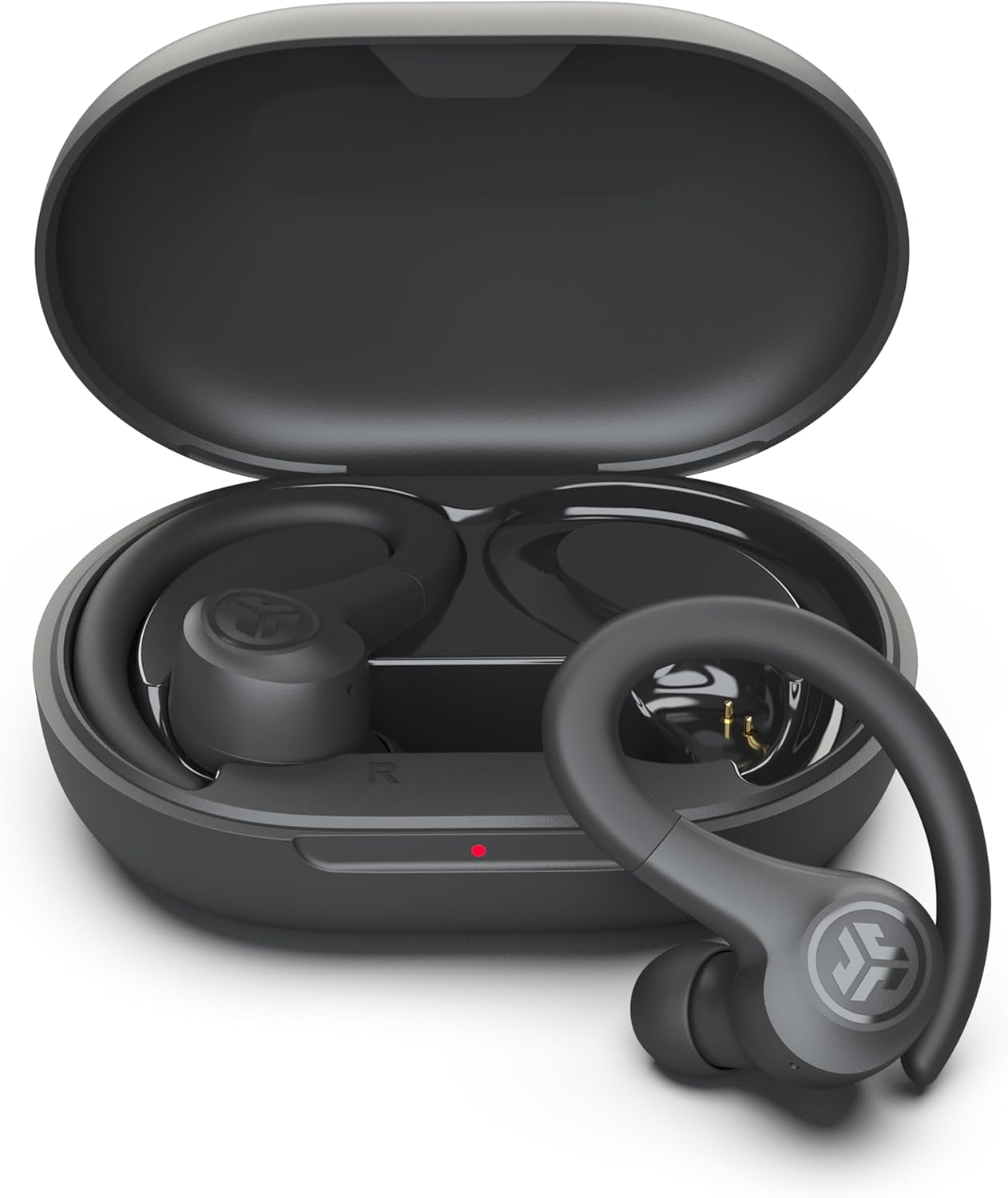 JLab Go Sport+ Wireless Workout Earbuds Featuring C3 Clear Calling, Secure Earhook Sport Design, 35+ Hour Bluetooth Playtime, and 3 EQ Sound Settings (Graphite) JLab Go Sport+ Wireless Workout Earbuds Featuring C3 Clear Calling, Secure Earhook Sport Design, 35+ Hour Bluetooth Playtime, and 3 EQ Sound Settings (Graphite)