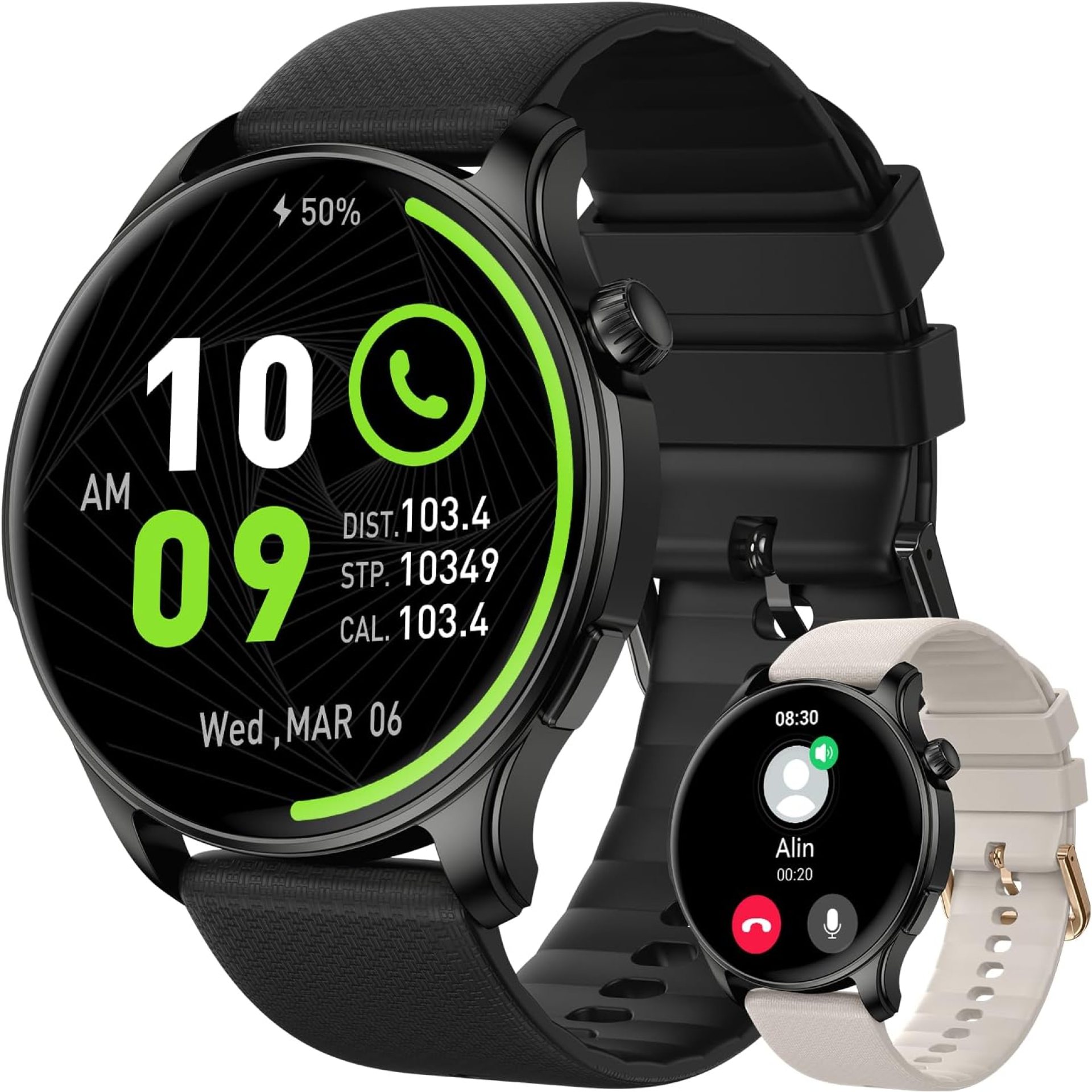 Smart Watch for Men Women Fitness: Waterproof Make/Answer Call Smart Watches for Men Digital Mens Watches Run Smartwatch Android Phones iPhone Samsung Compatible Heart Rate Monitor Step Tracker Black Smart Watch for Men Women Fitness: Waterproof Make/Answer Call Smart Watches for Men Digital Mens Watches Run Smartwatch Android Phones iPhone Samsung Compatible Heart Rate Monitor Step Tracker Black