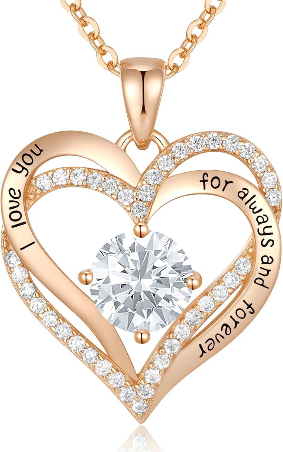CDE Forever Love Heart Necklaces for Women, Wedding Anniversary, Birthday Gift for Wife, S925 Silver Jewelry with Birthstone Pendant CDE Forever Love Heart Necklaces for Women, Wedding Anniversary, Birthday Gift for Wife, S925 Silver Jewelry with Birthstone Pendant