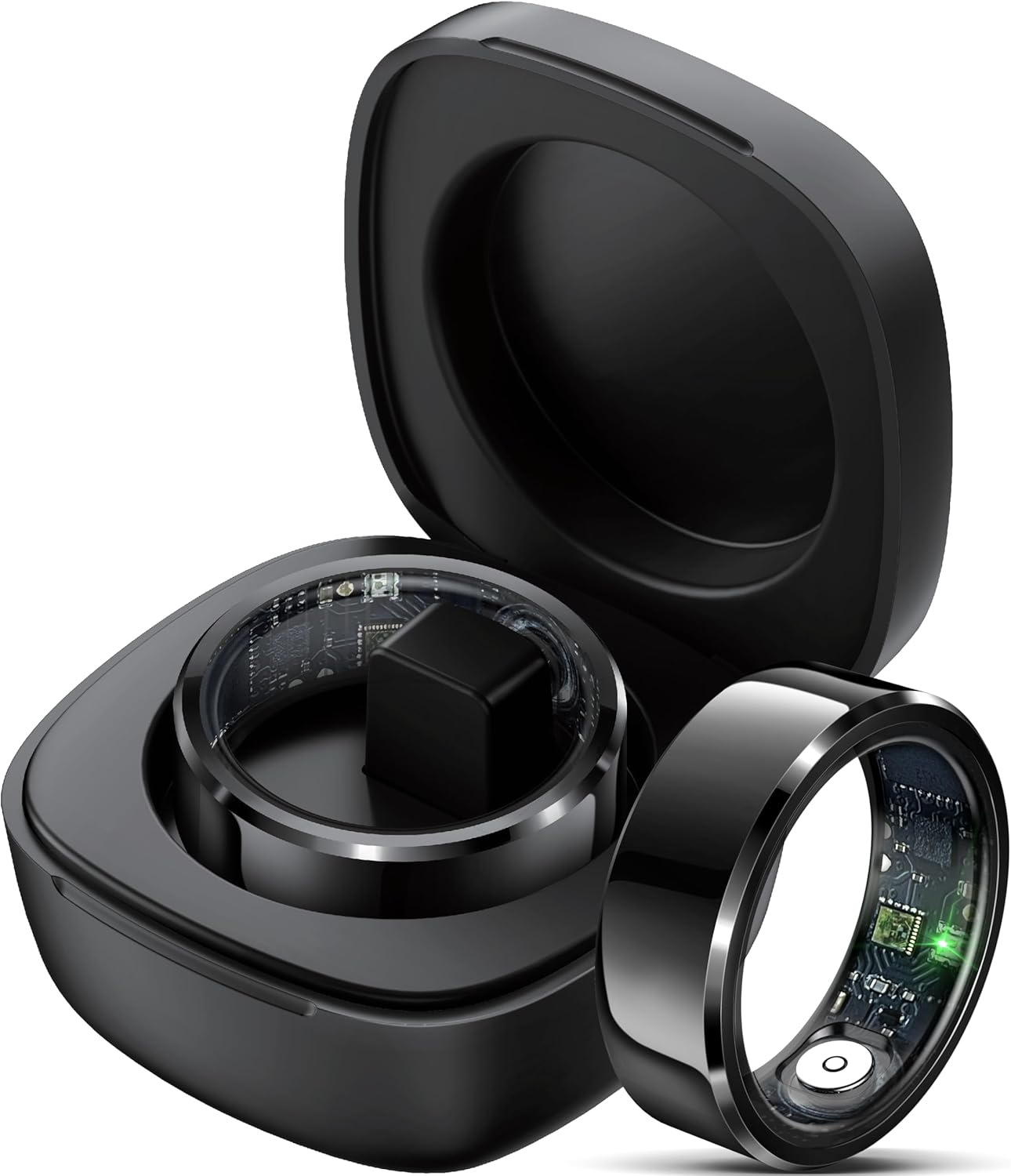 Smart Ring Heart Rate Monitor Blood Pressure Ring Sleep Tracker Health Rings Pedometer Step Counter Calories Waterproof Fitness Rings for Women Men Smart Ring Heart Rate Monitor Blood Pressure Ring Sleep Tracker Health Rings Pedometer Step Counter Calories Waterproof Fitness Rings for Women Men