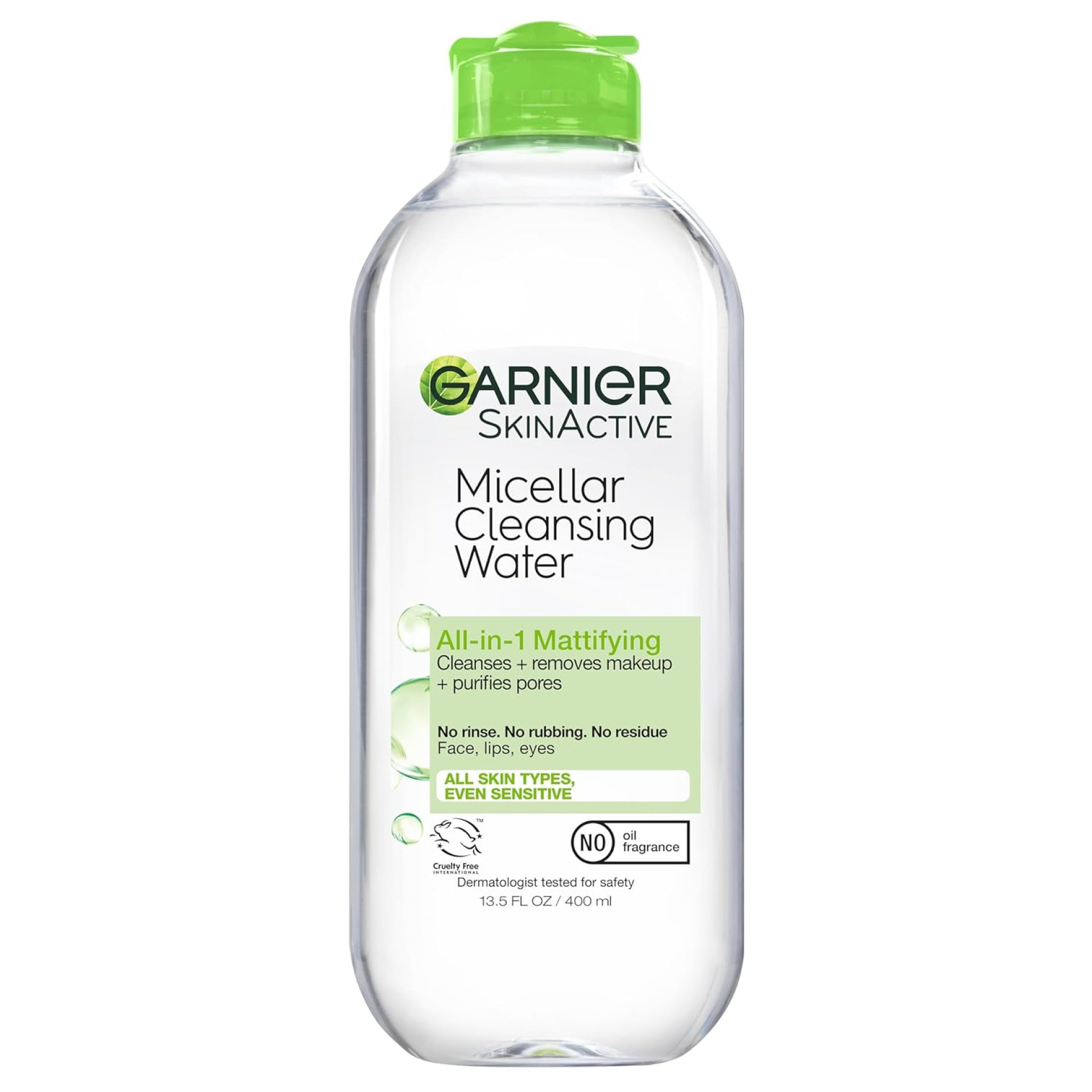 Garnier Micellar Water for Oily Skin, Facial Cleanser & Makeup Remover, Mattifying, For All Skin Types, Vegan, Cruelty Free, 13.5 Fl Oz (400mL), 1 Count Garnier Micellar Water for Oily Skin, Facial Cleanser & Makeup Remover, Mattifying, For All Skin Types, Vegan, Cruelty Free, 13.5 Fl Oz (400mL), 1 Count