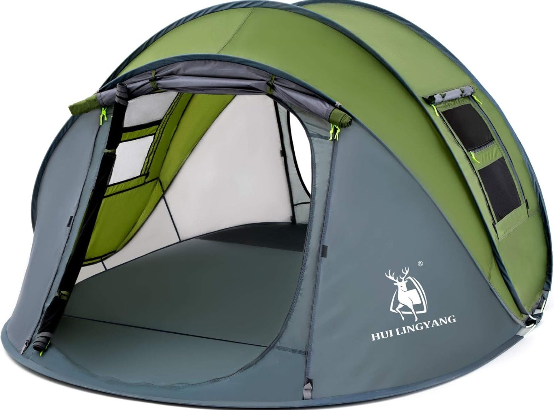4 Person Easy Pop Up Tent,9.5’X6.6’X52”,Waterproof, Automatic Setup,2 Doors-Instant Family Tents for Camping, Hiking & Traveling 4 Person Easy Pop Up Tent,9.5’X6.6’X52”,Waterproof, Automatic Setup,2 Doors-Instant Family Tents for Camping, Hiking & Traveling