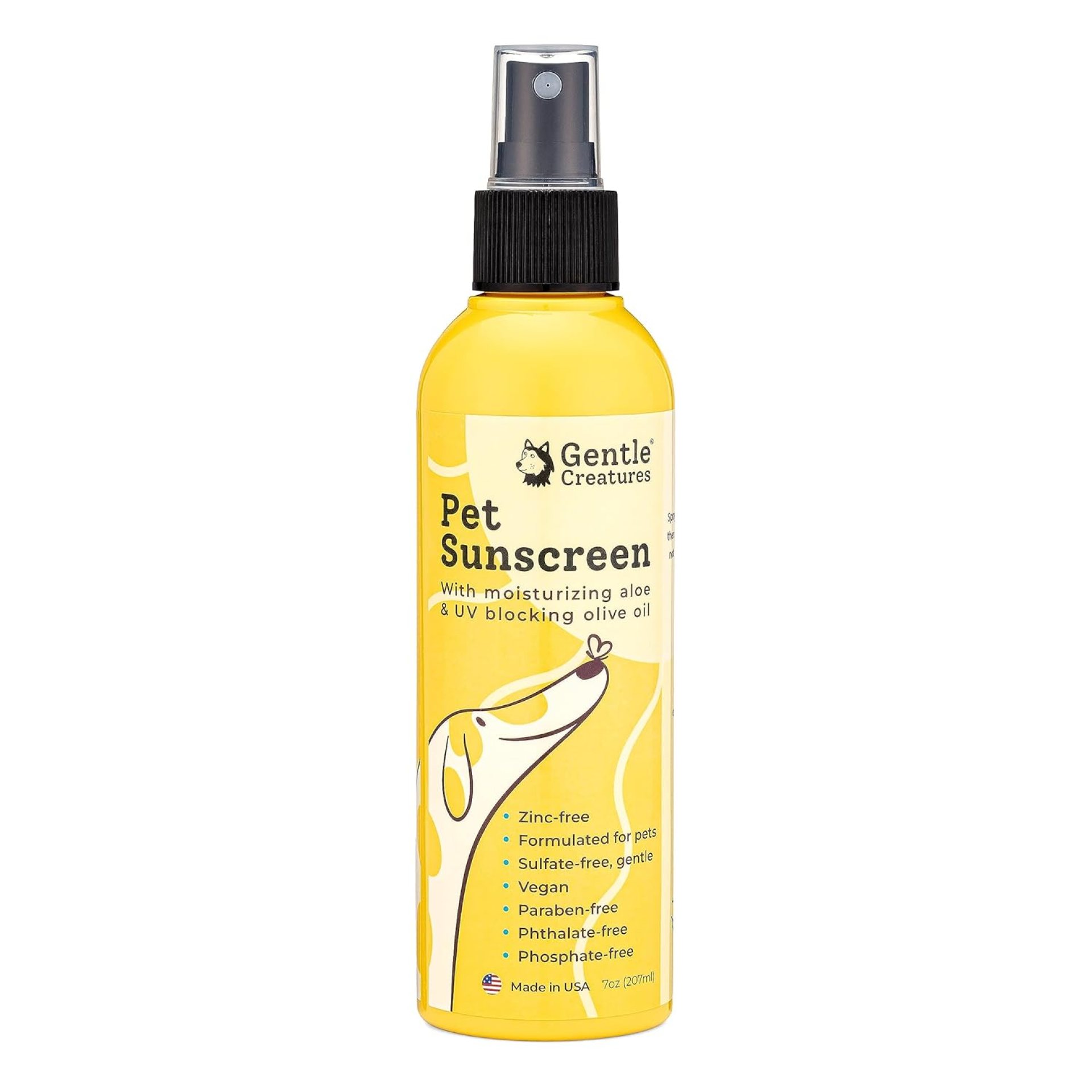 Gentle Creatures Dog Sunscreen – SPF 30+ With Skin Moisturizing Vitamin E and Olive Oil – No Zinc Oxide Safe for All Dogs and Cats – Dog Beach Accessories, Dog Camping Gear, Sunscreen for White Dogs Gentle Creatures Dog Sunscreen – SPF 30+ With Skin Moisturizing Vitamin E and Olive Oil – No Zinc Oxide Safe for All Dogs and Cats – Dog Beach Accessories, Dog Camping Gear, Sunscreen for White Dogs