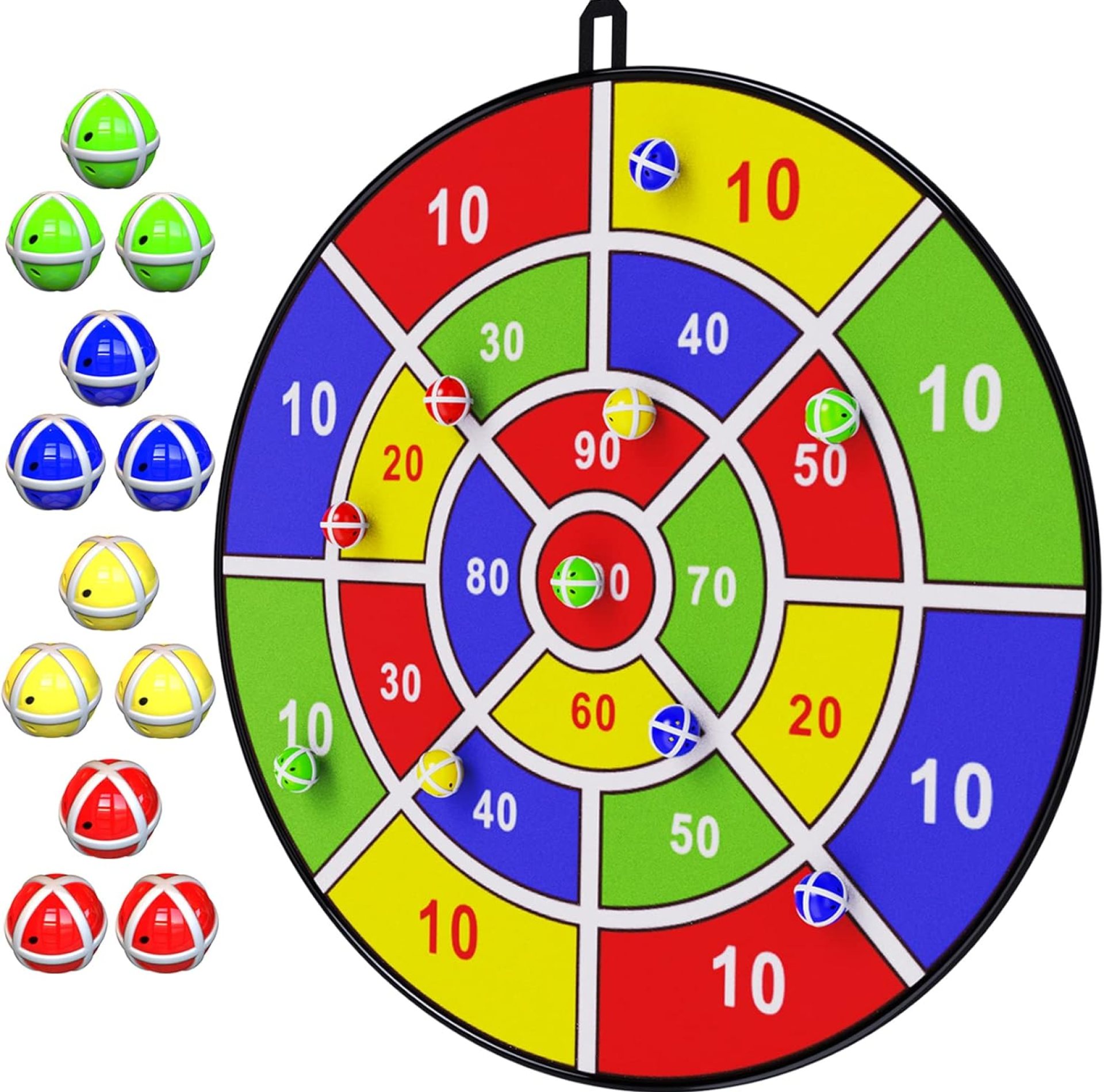 BooTaa 29″ Large Dart Board for Kids, Kids Dart Board with Sticky Balls, Boys Toys, Indoor/Sport Outdoor Fun Party Play Game Toys, Birthday Gifts for 3 4 5 6 7 8 9 10 11 12 Year Old Boys Girls BooTaa 29″ Large Dart Board for Kids, Kids Dart Board with Sticky Balls, Boys Toys, Indoor/Sport Outdoor Fun Party Play Game Toys, Birthday Gifts for 3 4 5 6 7 8 9 10 11 12 Year Old Boys Girls