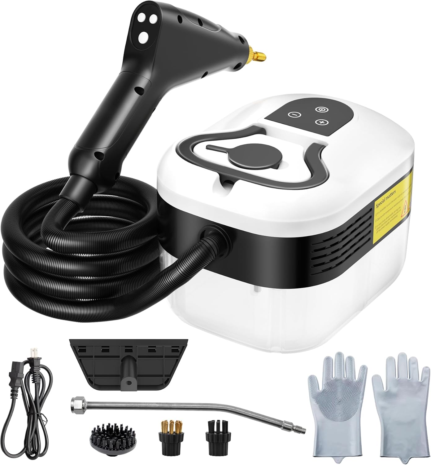 2500W Steam Cleaner for Home Use, 6-level Speed Adjustable Handle, 1.2L Handheld Car Steam Cleaner for Home Car Kitchen Furniture Floor, High Pressure Steam Machine with 4 Brush Heads White 2500W Steam Cleaner for Home Use, 6-level Speed Adjustable Handle, 1.2L Handheld Car Steam Cleaner for Home Car Kitchen Furniture Floor, High Pressure Steam Machine with 4 Brush Heads White