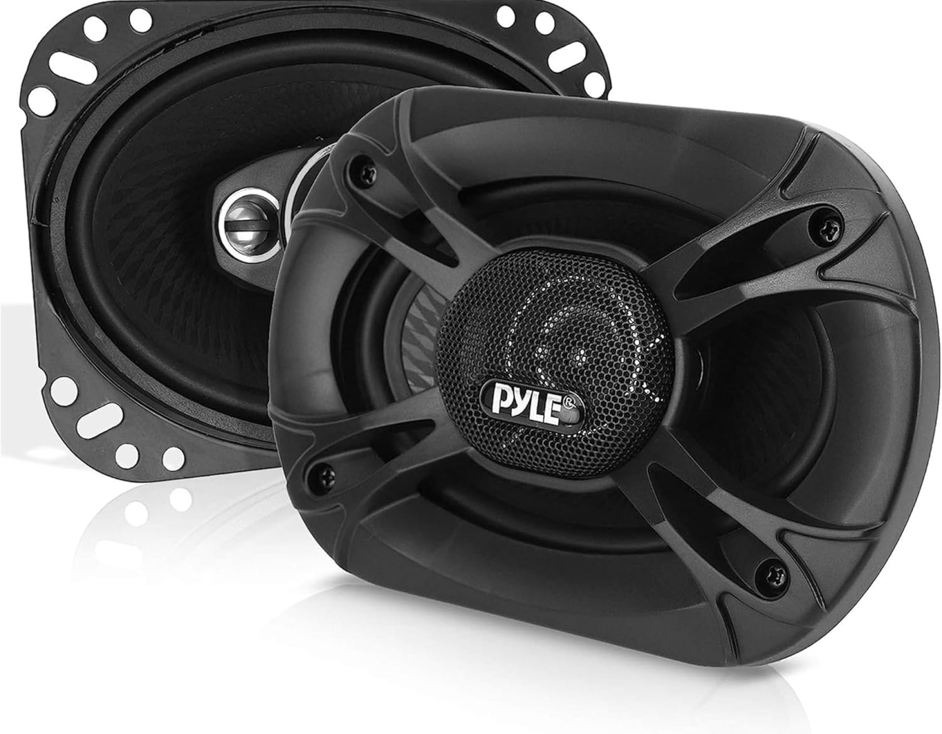 Pyle 4 Way 6×9 Inch 500 Watt Quadriaxial Loud Pro Audio Universal Quick Replacement Component Sound Speaker with Non-Fatiguing Butyl Rubber (Set of 2) Pyle 4 Way 6×9 Inch 500 Watt Quadriaxial Loud Pro Audio Universal Quick Replacement Component Sound Speaker with Non-Fatiguing Butyl Rubber (Set of 2)