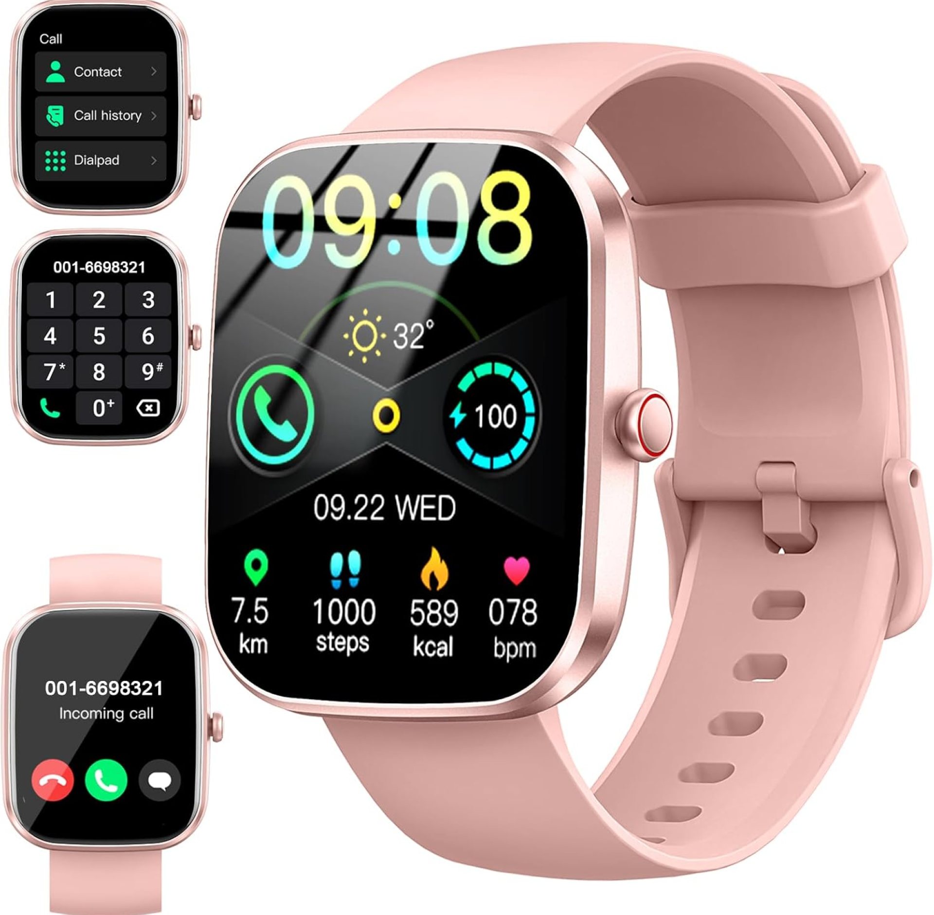 Smart Watch(Answer/Make Call), 1.91″ Smartwatch for Men Women, NEW Fitness Watch with 110+ Sport Modes, Fitness Activity Tracke with Pedometer/Sleep Monitor/Heart Rate/IP68 Waterproof, for Android iOS Smart Watch(Answer/Make Call), 1.91″ Smartwatch for Men Women, NEW Fitness Watch with 110+ Sport Modes, Fitness Activity Tracke with Pedometer/Sleep Monitor/Heart Rate/IP68 Waterproof, for Android iOS