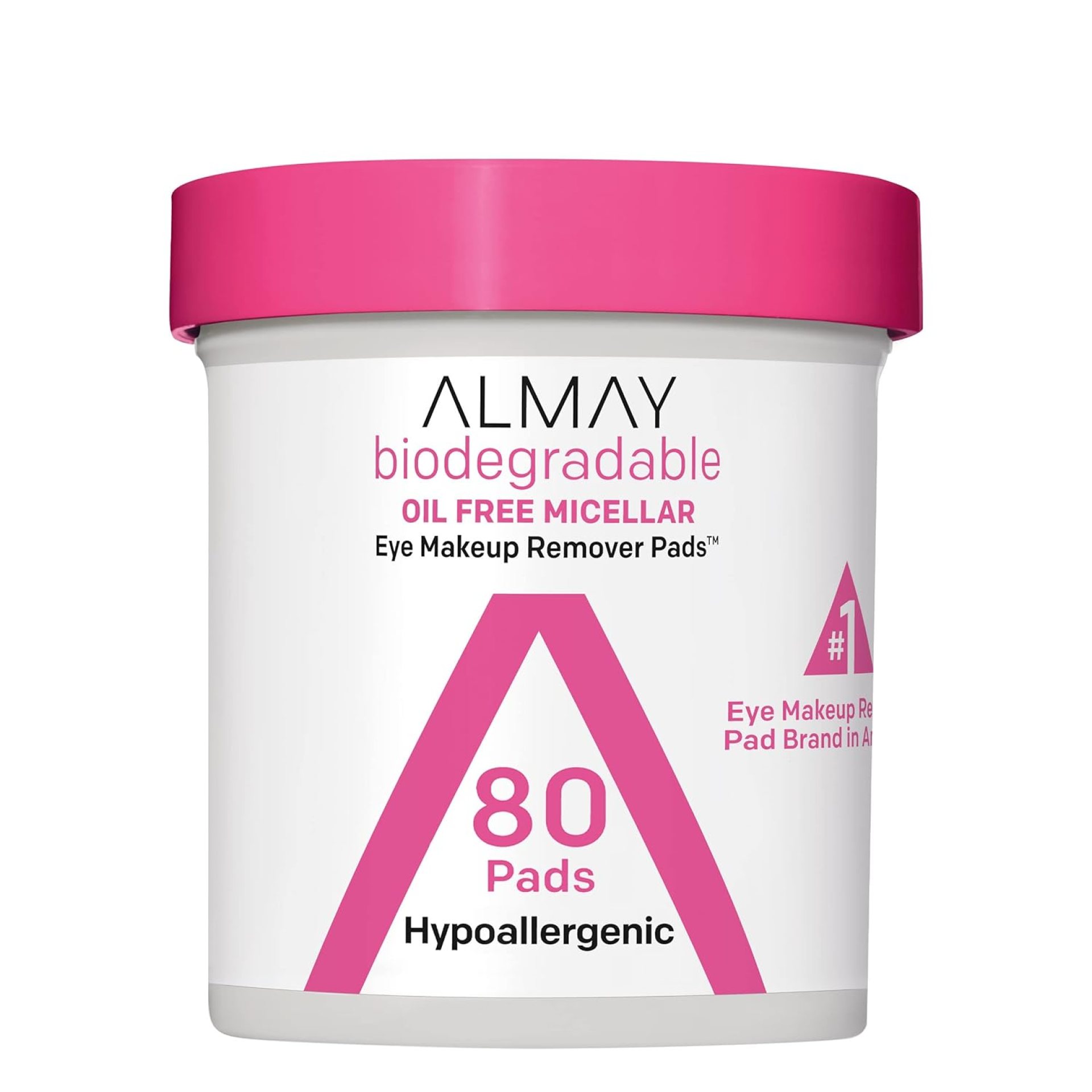 Almay Biodegradable Makeup Remover Pads, Micellar Gentle, Hypoallergenic, Fragrance-Free, Dermatologist & Ophthalmologist Tested, 80 Count Almay Biodegradable Makeup Remover Pads, Micellar Gentle, Hypoallergenic, Fragrance-Free, Dermatologist & Ophthalmologist Tested, 80 Count