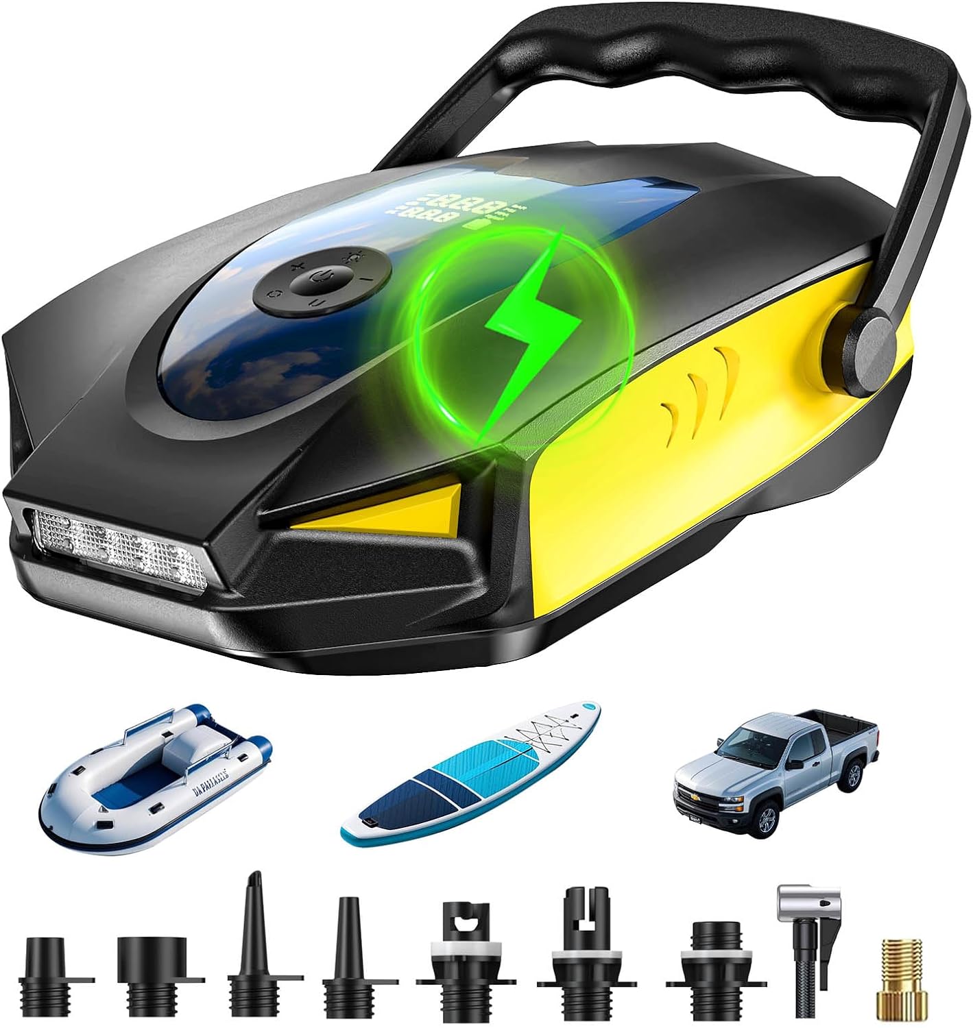 50PSI Paddle Board Pump Electric Portable, 10000mAh Sup Pump with Auto-Off,9 Pump Modes Paddleboard Pump for Stand Up Paddle Board/Car/Kayak/Motorcycle/Bicycle, etc. 50PSI Paddle Board Pump Electric Portable, 10000mAh Sup Pump with Auto-Off,9 Pump Modes Paddleboard Pump for Stand Up Paddle Board/Car/Kayak/Motorcycle/Bicycle, etc.