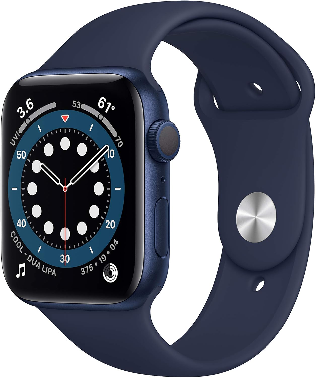 Apple Watch Series 6 (GPS, 44mm) – Blue Aluminum Case with Deep Navy Sport Band (Renewed) Apple Watch Series 6 (GPS, 44mm) – Blue Aluminum Case with Deep Navy Sport Band (Renewed)