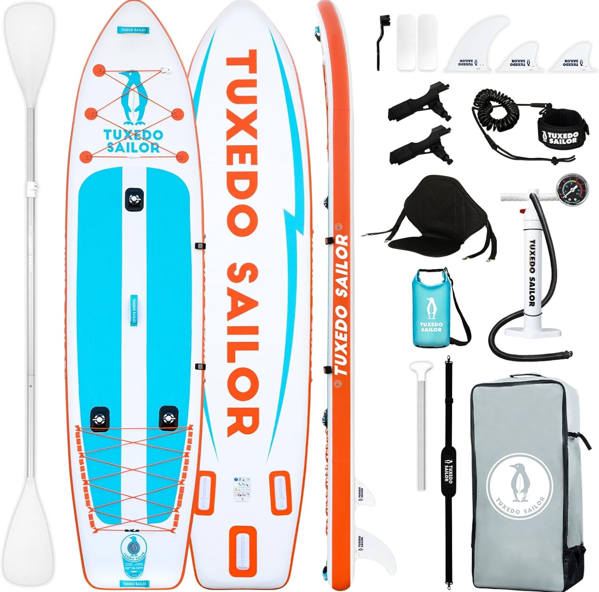 Tuxedo Sailor Inflatable Stand Up Paddle Board Ultra Light Inflatable SUP Paddle Board with Paddle Board Accessories for Kids and Adult Tuxedo Sailor Inflatable Stand Up Paddle Board Ultra Light Inflatable SUP Paddle Board with Paddle Board Accessories for Kids and Adult