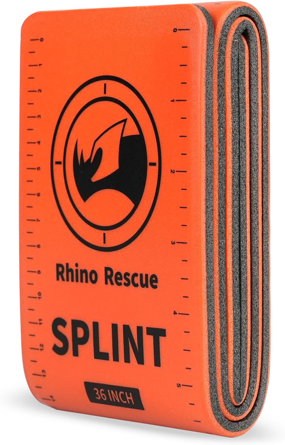 RHINO RESCUE First Aid Splint 36″ X 4.3″ Orange-Gray, Keep Bones in Position (1, Folded) RHINO RESCUE First Aid Splint 36″ X 4.3″ Orange-Gray, Keep Bones in Position (1, Folded)