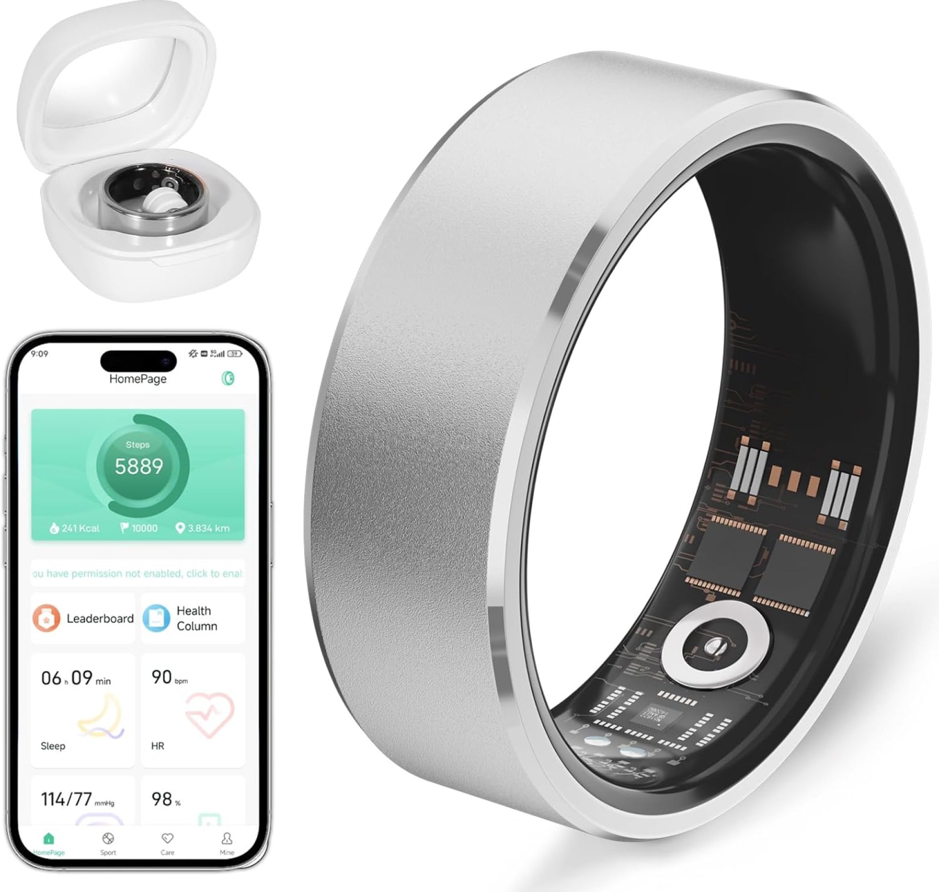 Smart Ring Health Fitness Tracker for Women Men Smart Ring Health Fitness Tracker for Women Men