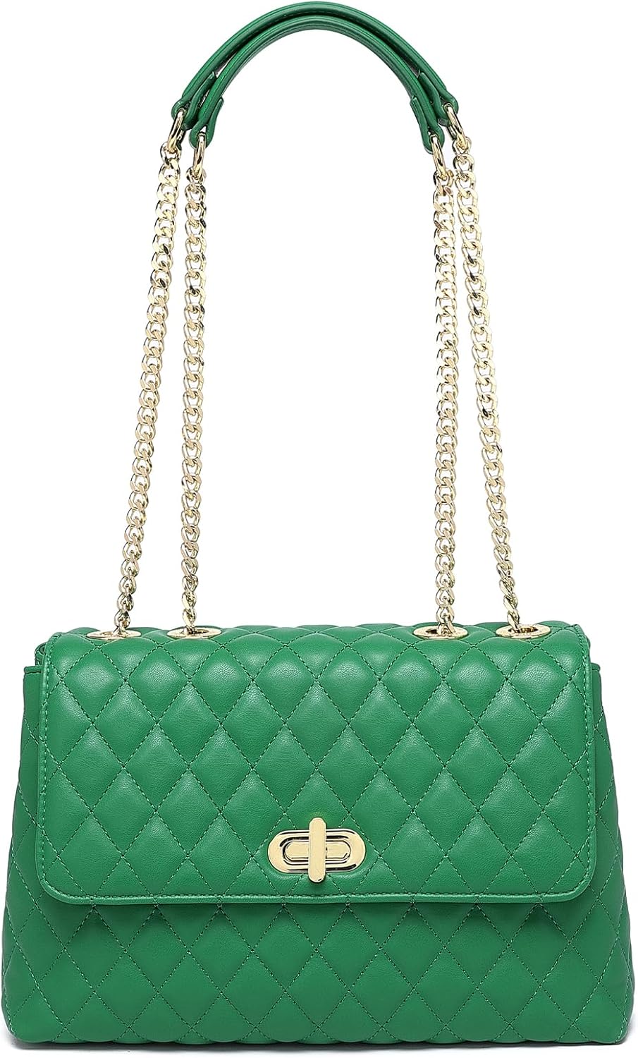 ER.Roulour Quilted Crossbody Bags for Women, Trendy Roomy Shoulder Handbags with Flap Gold Hardware Chain Purses Shoulder Bag ER.Roulour Quilted Crossbody Bags for Women, Trendy Roomy Shoulder Handbags with Flap Gold Hardware Chain Purses Shoulder Bag