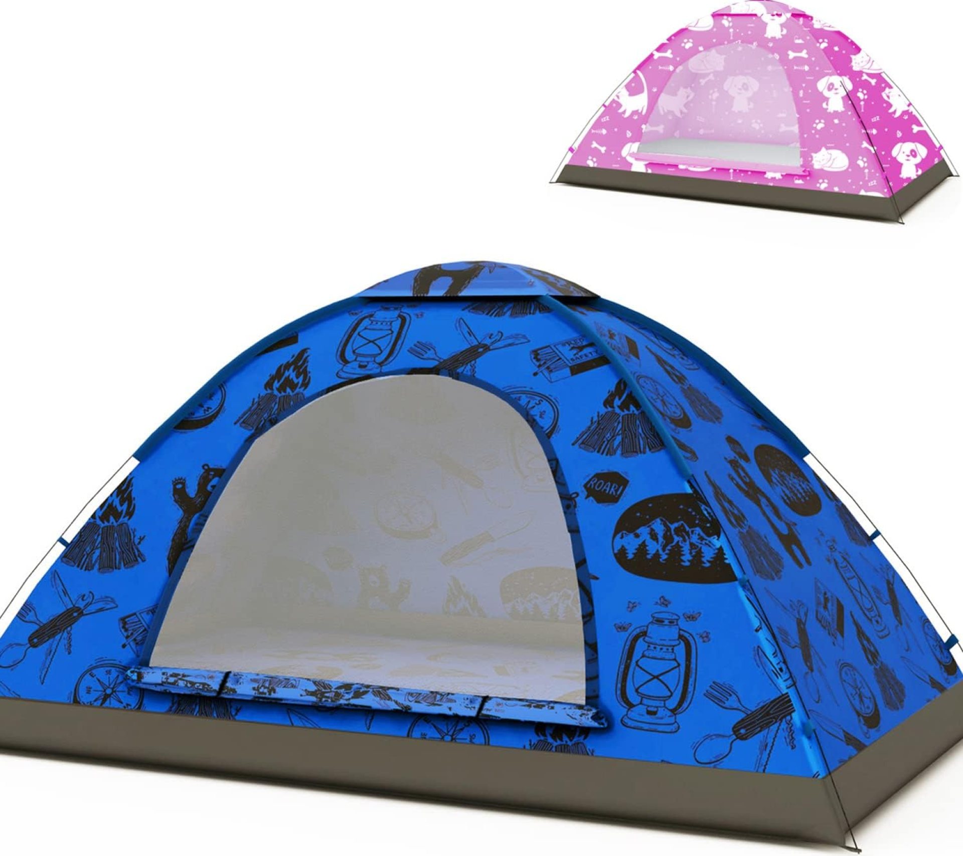 KidzAdventure 2 in 1 Kids Play Tent | 1 2 Person Ultralight Kids Tent for Camping & Indoor Use KidzAdventure 2 in 1 Kids Play Tent | 1 2 Person Ultralight Kids Tent for Camping & Indoor Use
