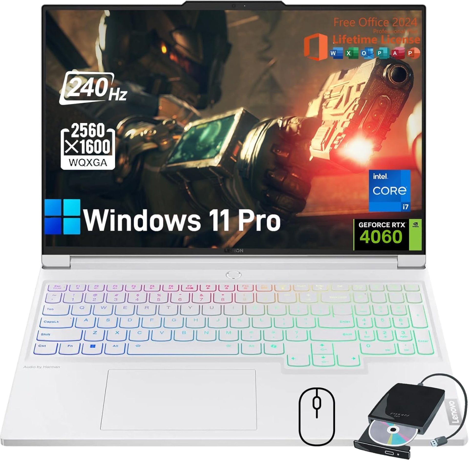 Lenovo Legion 7i Gaming Laptop – with Office 2024 License, 16″ IPS WQXGA 240Hz Display, Intel i7-14700HX(Up to 5.5 GHz), GeForce RTX 4060, Backlit KB, Fingerprint, Win 11 Pro, 64GB DDR5, 1TB SSD Lenovo Legion 7i Gaming Laptop – with Office 2024 License, 16″ IPS WQXGA 240Hz Display, Intel i7-14700HX(Up to 5.5 GHz), GeForce RTX 4060, Backlit KB, Fingerprint, Win 11 Pro, 64GB DDR5, 1TB SSD