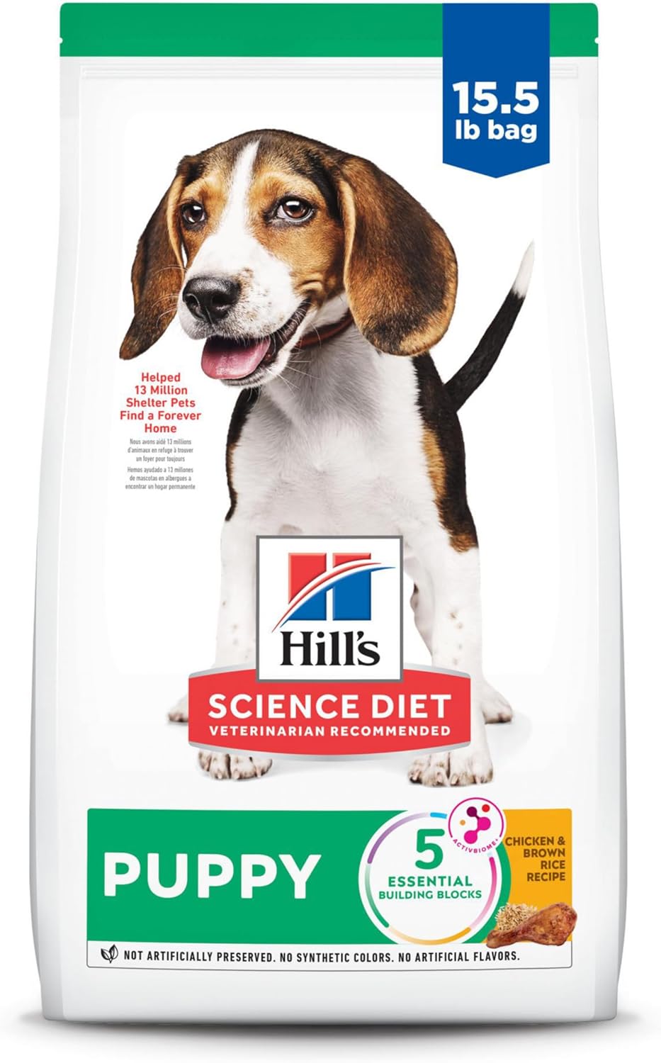 Hill’s Science Diet Puppy, Puppy Premium Nutrition, Dry Dog Food, Chicken & Brown Rice, 15.5 lb Bag Hill’s Science Diet Puppy, Puppy Premium Nutrition, Dry Dog Food, Chicken & Brown Rice, 15.5 lb Bag
