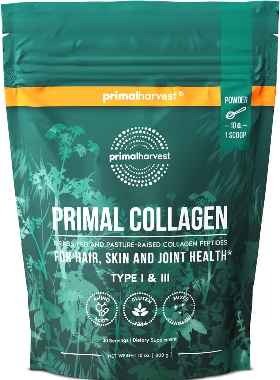 Primal Harvest Collagen Powder for Women or Men Primal Collagen Peptides Powder Type I & III, 10 Oz Collagen Protein Powder for Hair, Skin, Nails (Single, Original) Primal Harvest Collagen Powder for Women or Men Primal Collagen Peptides Powder Type I & III, 10 Oz Collagen Protein Powder for Hair, Skin, Nails (Single, Original)