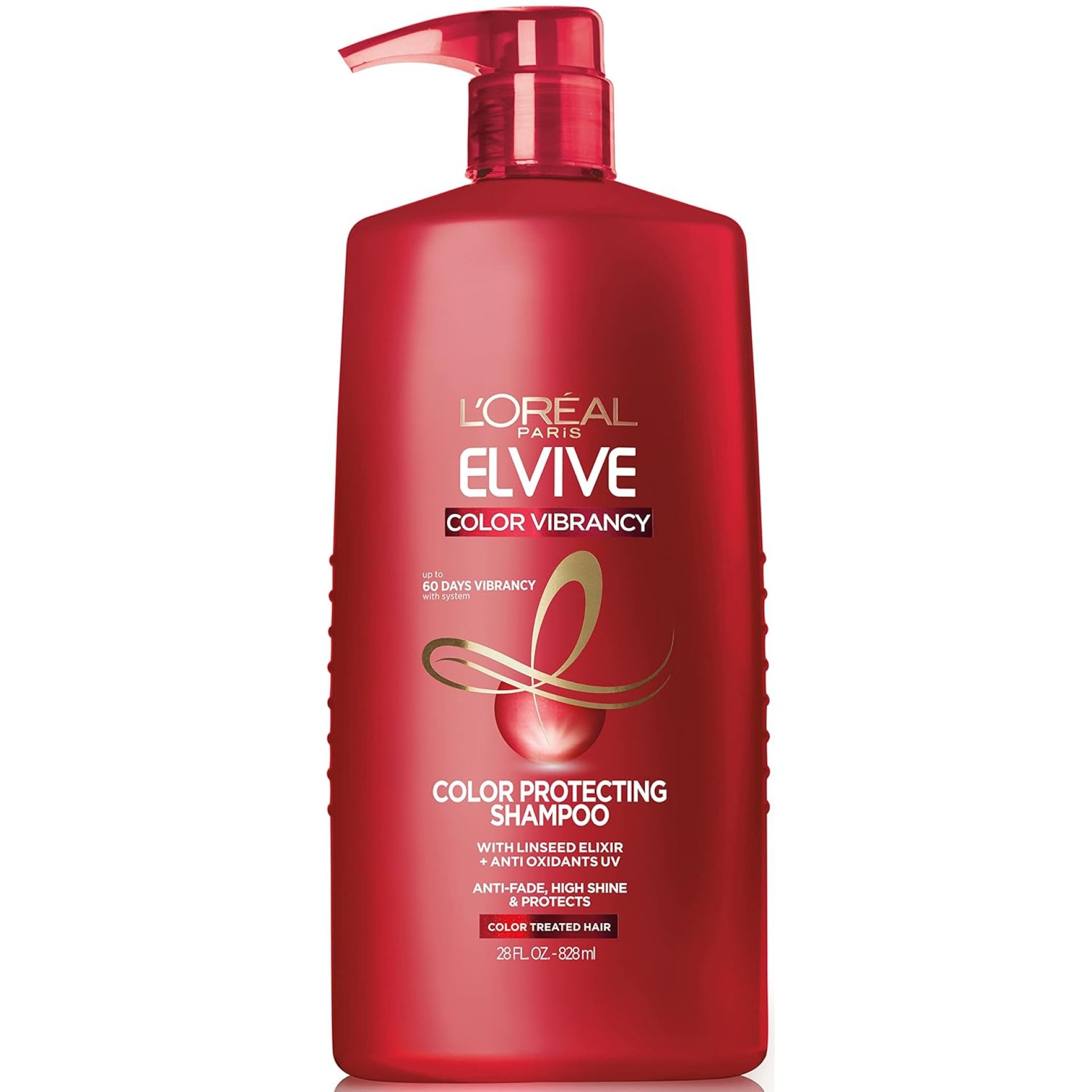 L’Oreal Paris Elvive Color Vibrancy Protecting Shampoo, for Color Treated Hair, Shampoo with Linseed Elixir and Anti-Oxidants, for Anti-Fade, High Shine, and Color Protection, 28 Fl Oz L’Oreal Paris Elvive Color Vibrancy Protecting Shampoo, for Color Treated Hair, Shampoo with Linseed Elixir and Anti-Oxidants, for Anti-Fade, High Shine, and Color Protection, 28 Fl Oz
