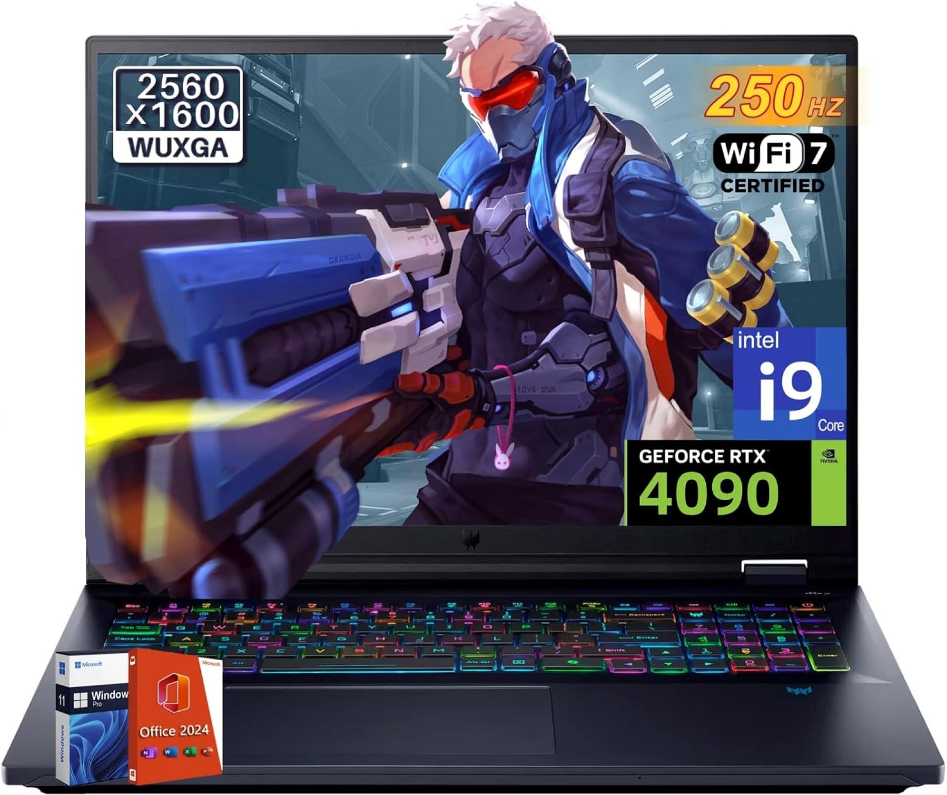 acer Predator Helios 18 Gaming Laptop 4090, NVIDIA RTX 4090 16GB GDDR6, Intel i9-14900HX(Up to 5.8GHz), 18″ 250Hz 2560×1600 1000 Nits, 64 GB DDR5, 4 TB SSD, Wi-Fi 7, AI PC, Windows 11 Pro acer Predator Helios 18 Gaming Laptop 4090, NVIDIA RTX 4090 16GB GDDR6, Intel i9-14900HX(Up to 5.8GHz), 18″ 250Hz 2560×1600 1000 Nits, 64 GB DDR5, 4 TB SSD, Wi-Fi 7, AI PC, Windows 11 Pro