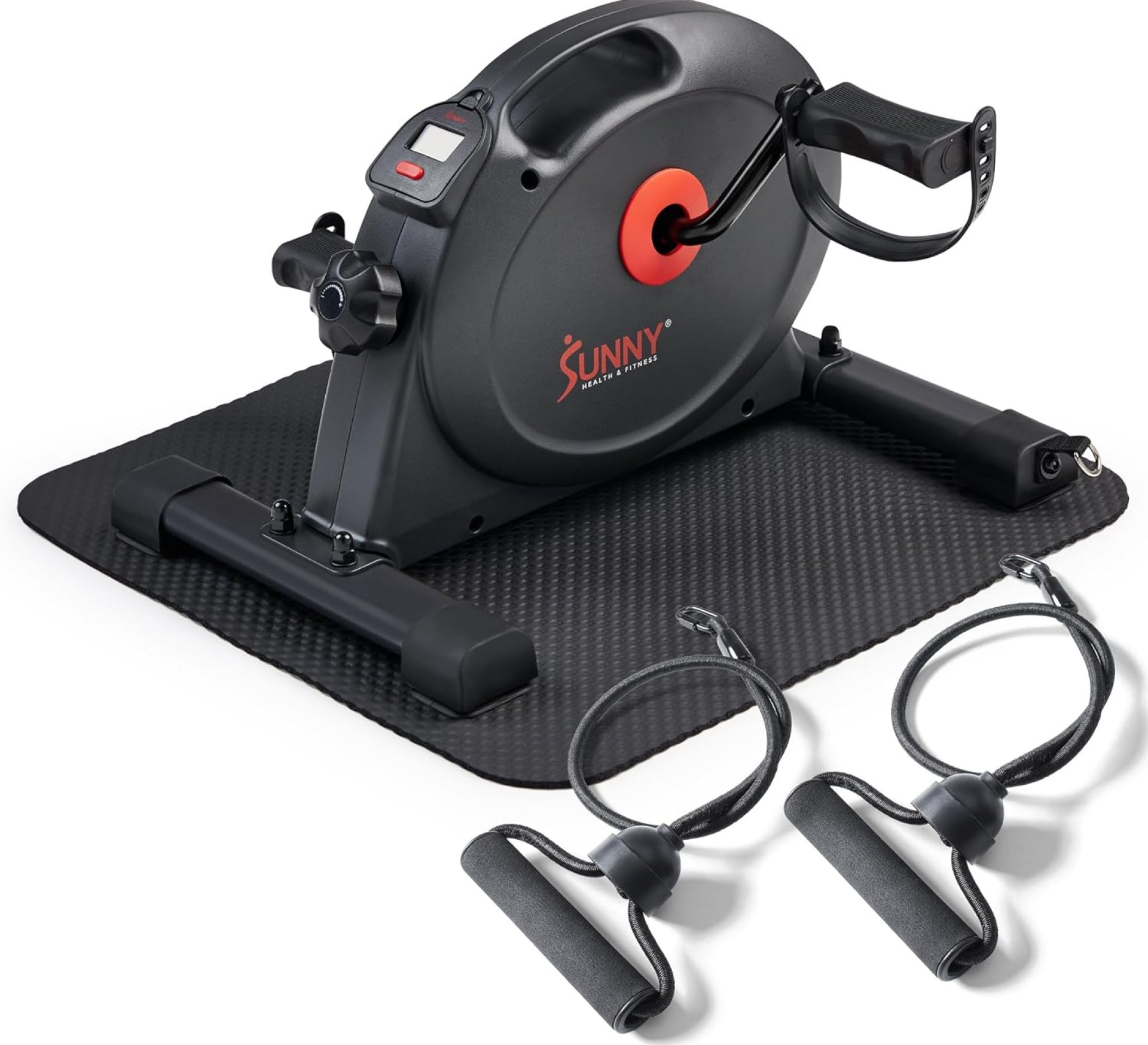 Sunny Health & Fitness Smart Exercise Bike, Under Desk Mini Arm/Leg Pedal Exerciser for Senior Workout, Cycle Cardio Training at Home, Free SunnyFit App Connect, Optional in Color, Mat/Workout Bands Sunny Health & Fitness Smart Exercise Bike, Under Desk Mini Arm/Leg Pedal Exerciser for Senior Workout, Cycle Cardio Training at Home, Free SunnyFit App Connect, Optional in Color, Mat/Workout Bands