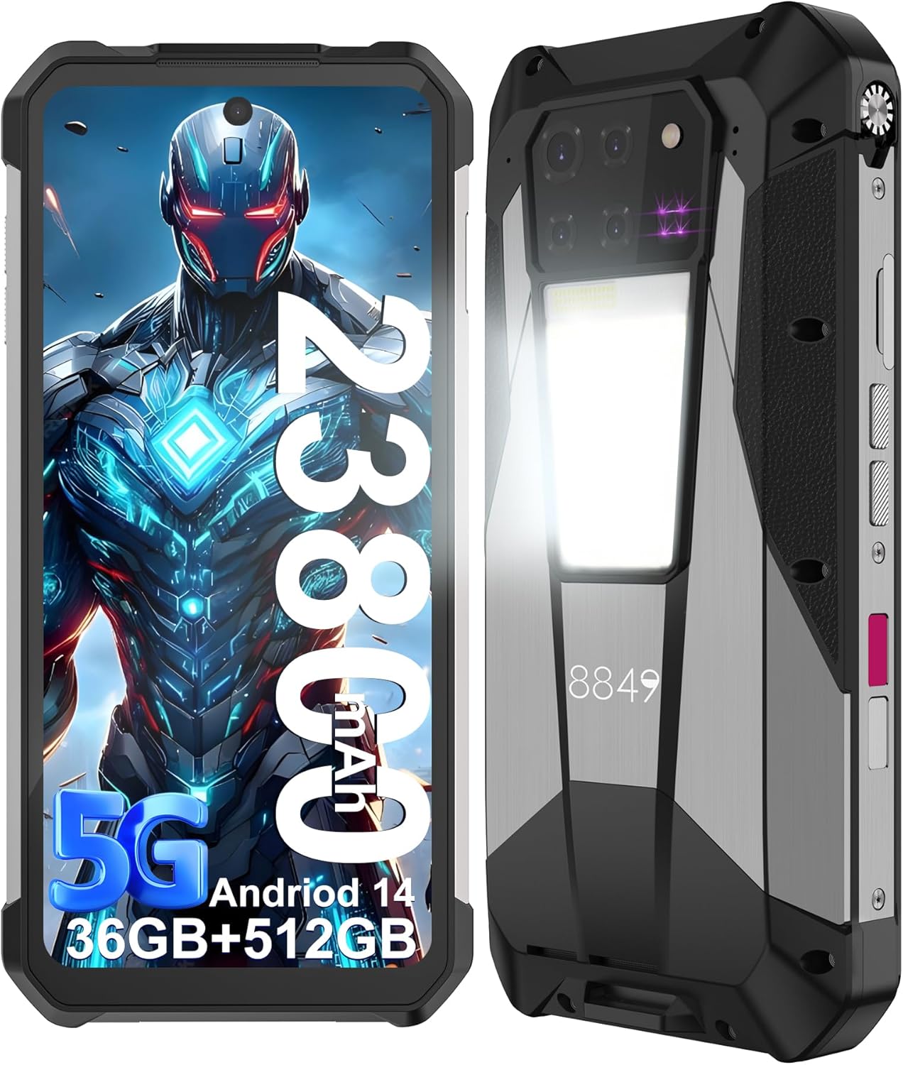8849 Tank 3 Pro Rugged Smartphone 2024, 23800mAh Rugged Projector Phone 97dB Loud Speaker, 36GB+512GB Dual Sim 5G Android 14 Unlocked Mobile Cell Phones 6.79″ Big Screen, Camping Light/2TB Expand/OTG 8849 Tank 3 Pro Rugged Smartphone 2024, 23800mAh Rugged Projector Phone 97dB Loud Speaker, 36GB+512GB Dual Sim 5G Android 14 Unlocked Mobile Cell Phones 6.79″ Big Screen, Camping Light/2TB Expand/OTG