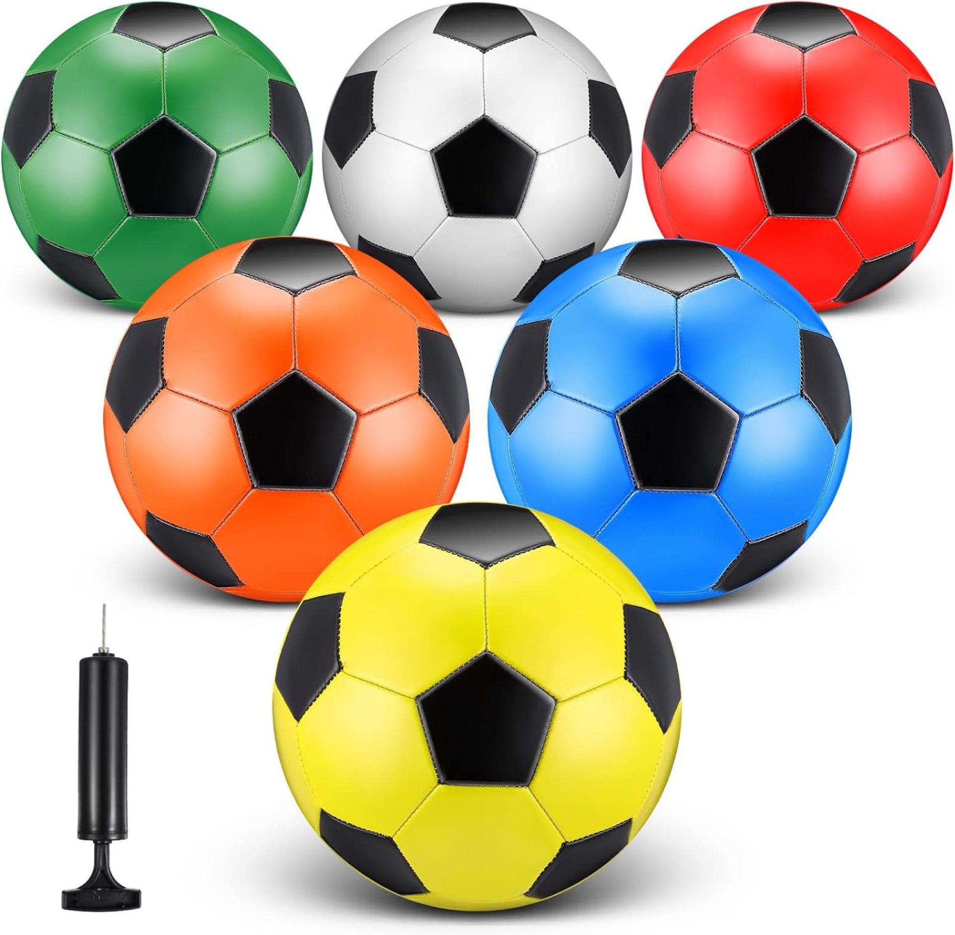 Deekin 6 Pcs Soccer Ball Bulk with Pump Size 5/4/3 Soccer Ball for Indoor Outdoor Sport Practice Competition Sport Training Accessories for Youth Adults Deekin 6 Pcs Soccer Ball Bulk with Pump Size 5/4/3 Soccer Ball for Indoor Outdoor Sport Practice Competition Sport Training Accessories for Youth Adults