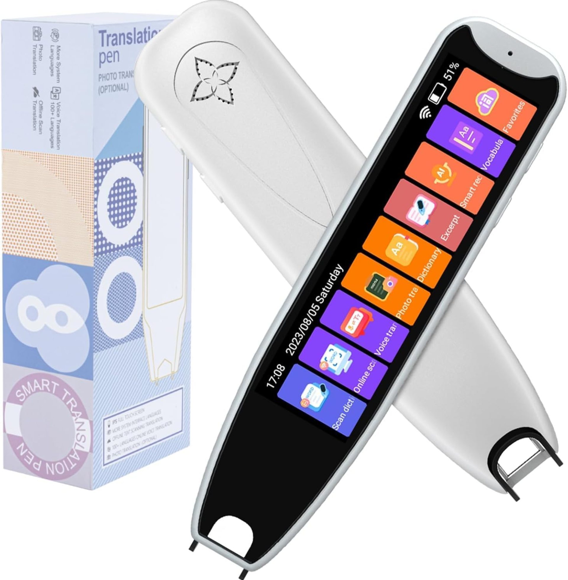 Translation Scanning Pen, Translator Pen for Dyslexia, OCR Scanning Device, Text to Speech Reader Pen, Support 134 Languages Online Translation for Language Learners Business Travel (White) Translation Scanning Pen, Translator Pen for Dyslexia, OCR Scanning Device, Text to Speech Reader Pen, Support 134 Languages Online Translation for Language Learners Business Travel (White)