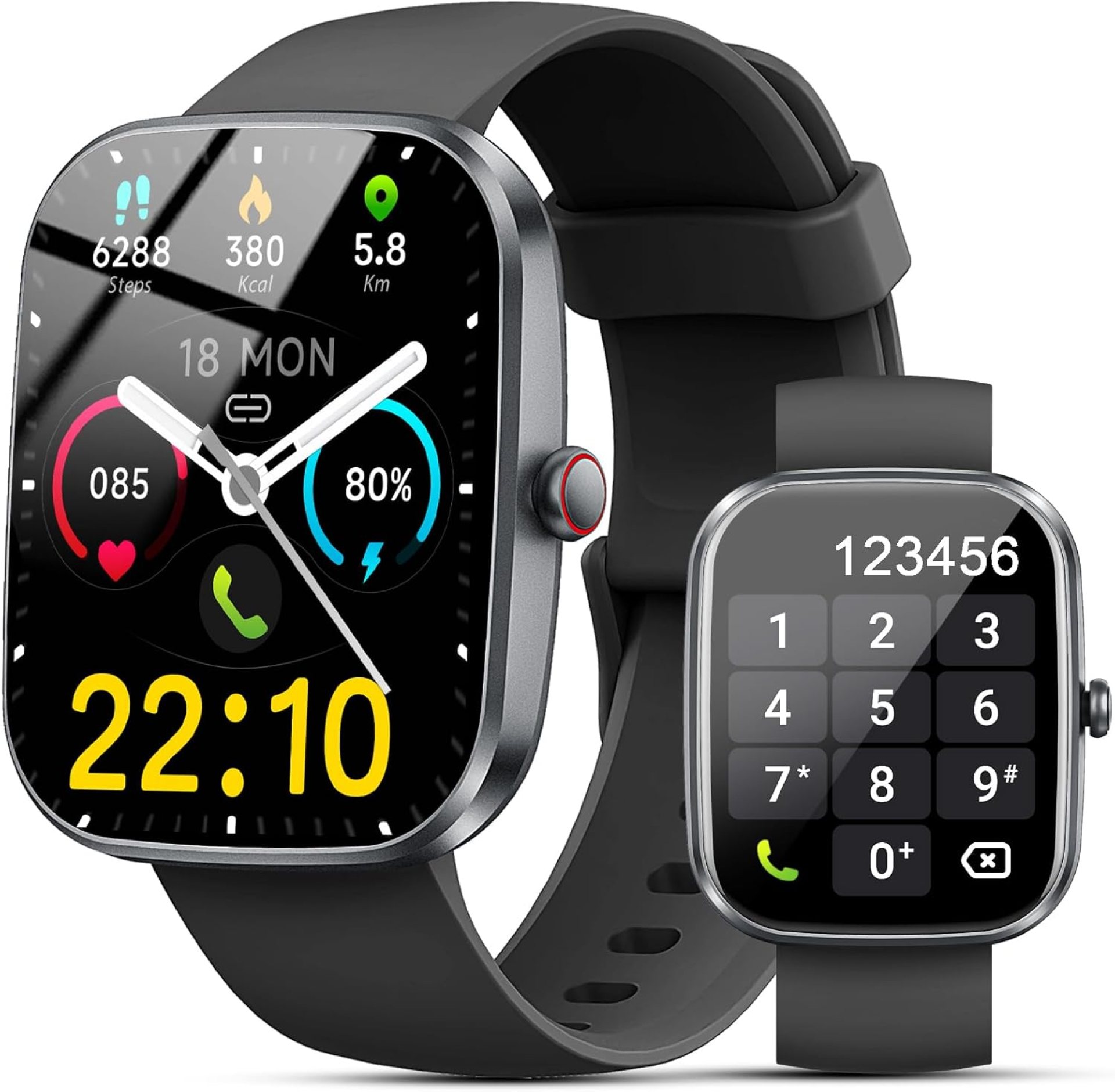 Smart Watch, 1.91″ Smartwatch for Men Women (Answer/Make Call), Fitness Tracker with 120+ Sport Modes, IP68 Waterproof, Heart Rate/Spo2/Sleep Monitor, Pedometer, Activity Tracker for Android iOS Smart Watch, 1.91″ Smartwatch for Men Women (Answer/Make Call), Fitness Tracker with 120+ Sport Modes, IP68 Waterproof, Heart Rate/Spo2/Sleep Monitor, Pedometer, Activity Tracker for Android iOS