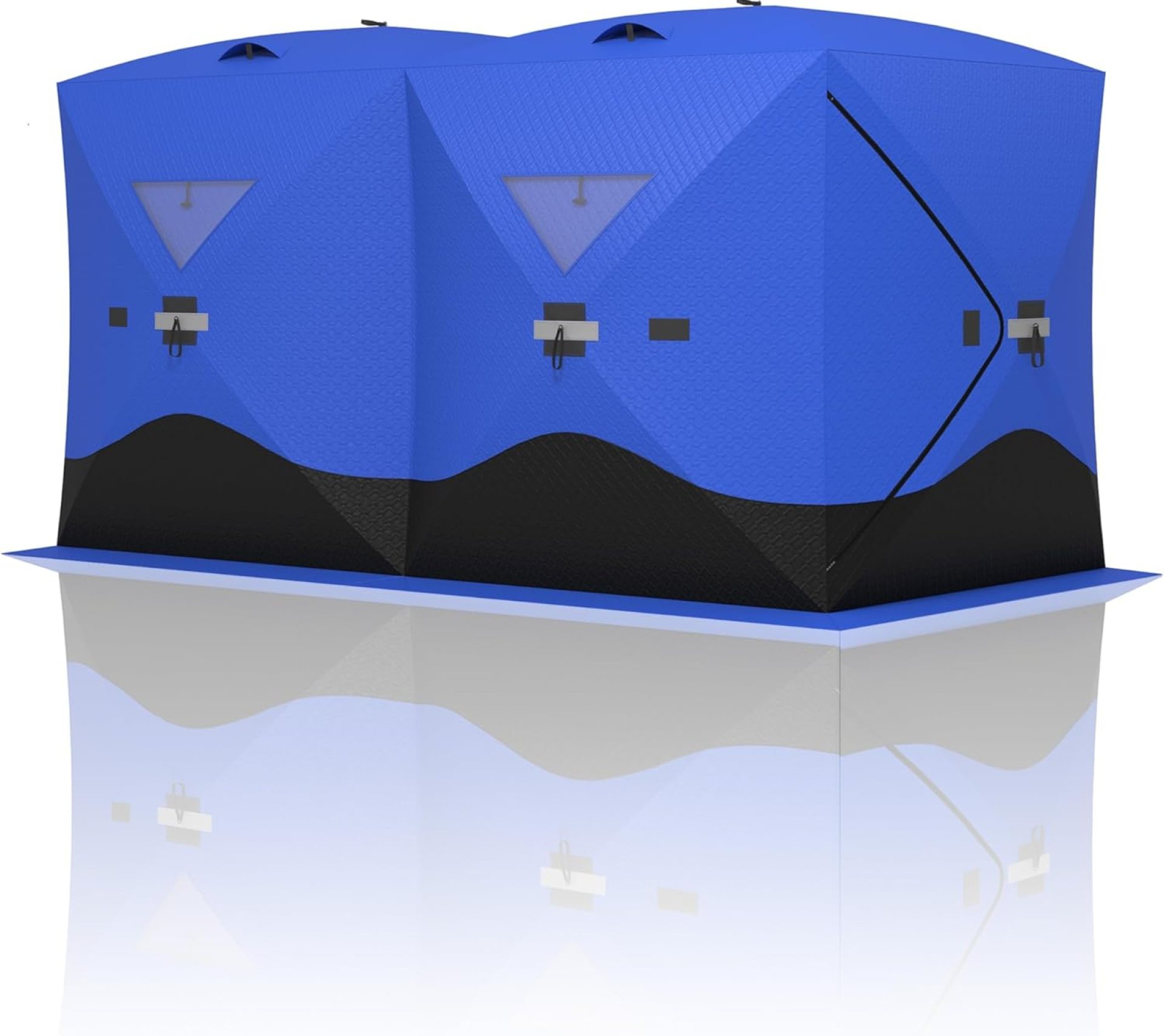 Portable Ice Fishing Shelter – Spacious 3 to 4-Person Pop-Up Ice Fishing Tent – Durable and Weather Resistant Winter Fishing Shelter – Lightweight and Easy to Set Up – Red/Blue Portable Ice Fishing Shelter – Spacious 3 to 4-Person Pop-Up Ice Fishing Tent – Durable and Weather Resistant Winter Fishing Shelter – Lightweight and Easy to Set Up – Red/Blue