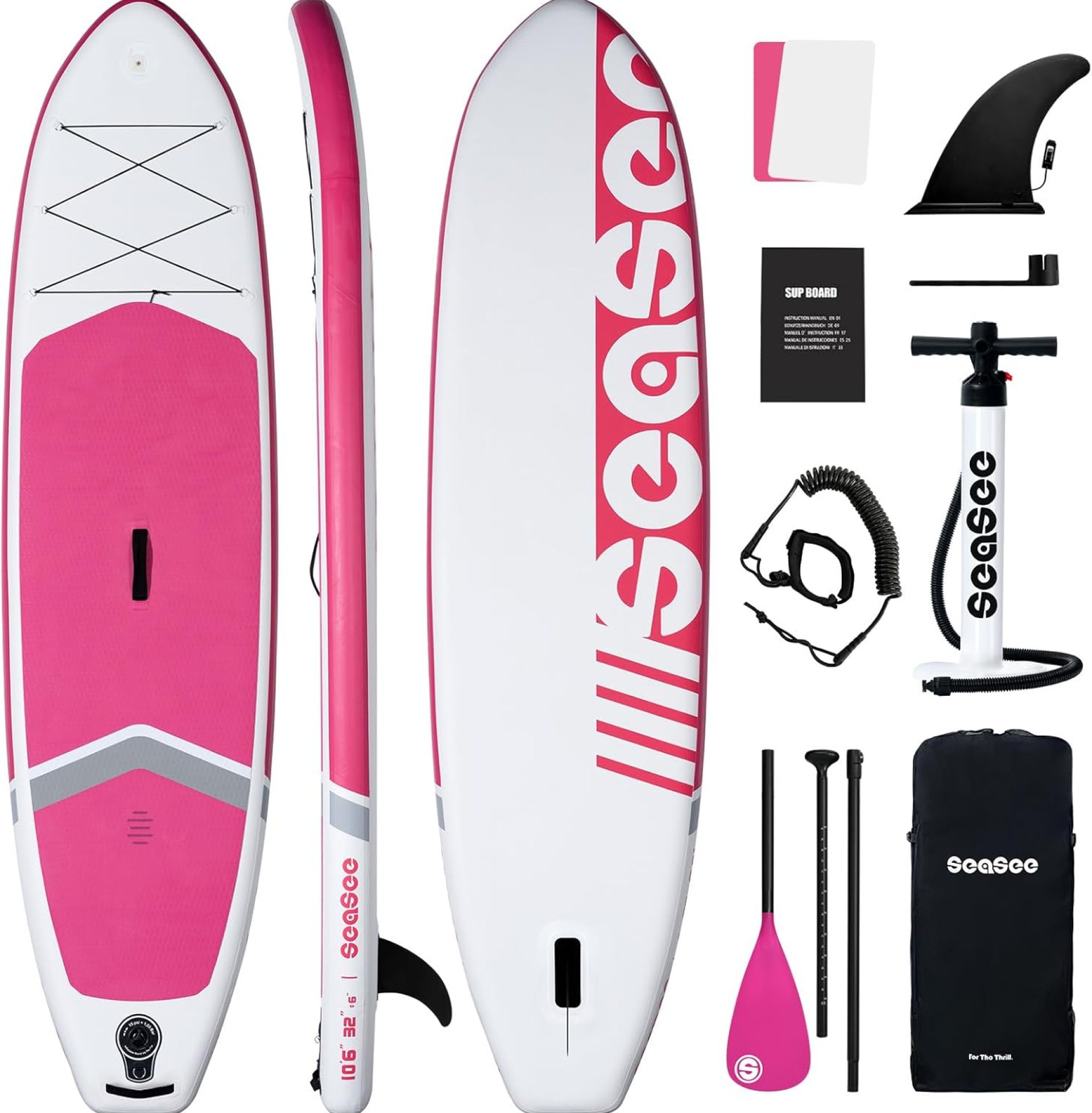 Inflatable Stand Up Paddle Board with Sup Board Accessories, Durable, Lightweight,Wide Stable Design,Wide Non-Slip Deck, Non-Slip Comfort Deck Pink Paddle Board for Women & Girls Inflatable Stand Up Paddle Board with Sup Board Accessories, Durable, Lightweight,Wide Stable Design,Wide Non-Slip Deck, Non-Slip Comfort Deck Pink Paddle Board for Women & Girls