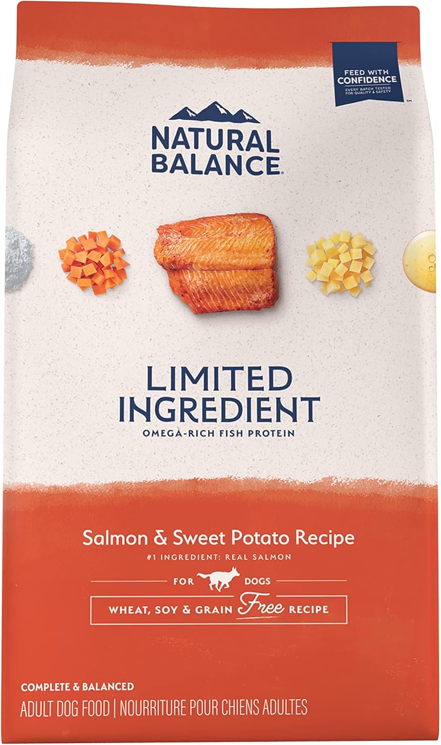 Natural Balance Limited Ingredient Adult Grain-Free Dry Dog Food, Salmon & Sweet Potato Recipe, 24 Pound (Pack of 1) Natural Balance Limited Ingredient Adult Grain-Free Dry Dog Food, Salmon & Sweet Potato Recipe, 24 Pound (Pack of 1)