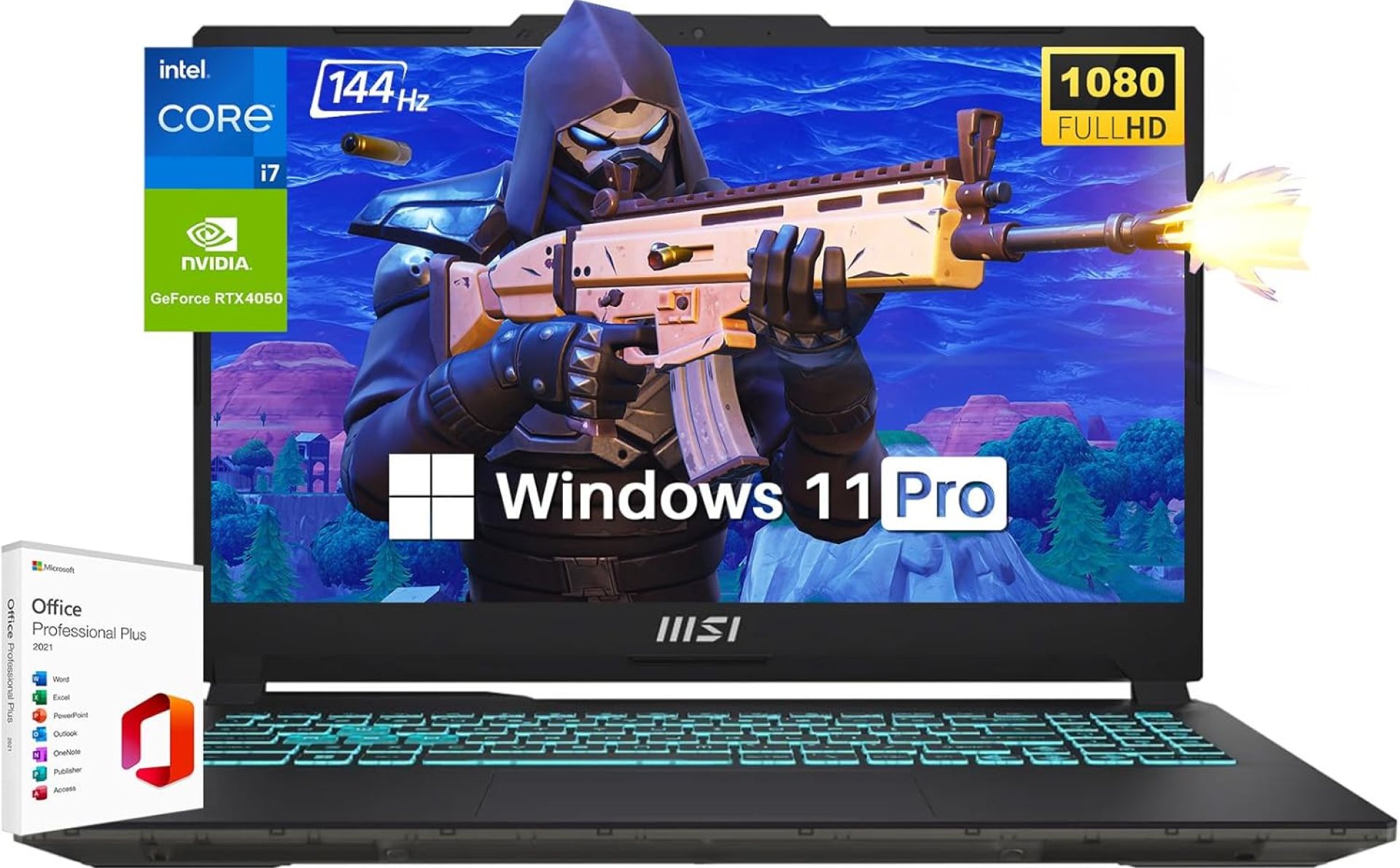 MSI Cyborg Gaming Laptop 2024, 15.6″ IPS FHD 144Hz Display, Intel 10-Core i7-13620H, GeForce RTX 4050, 32GB DDR5, 1TB SSD, Backlit Keyboard, Wi-Fi 6, Microsoft Office Lifetime License & Win11 Pro MSI Cyborg Gaming Laptop 2024, 15.6″ IPS FHD 144Hz Display, Intel 10-Core i7-13620H, GeForce RTX 4050, 32GB DDR5, 1TB SSD, Backlit Keyboard, Wi-Fi 6, Microsoft Office Lifetime License & Win11 Pro