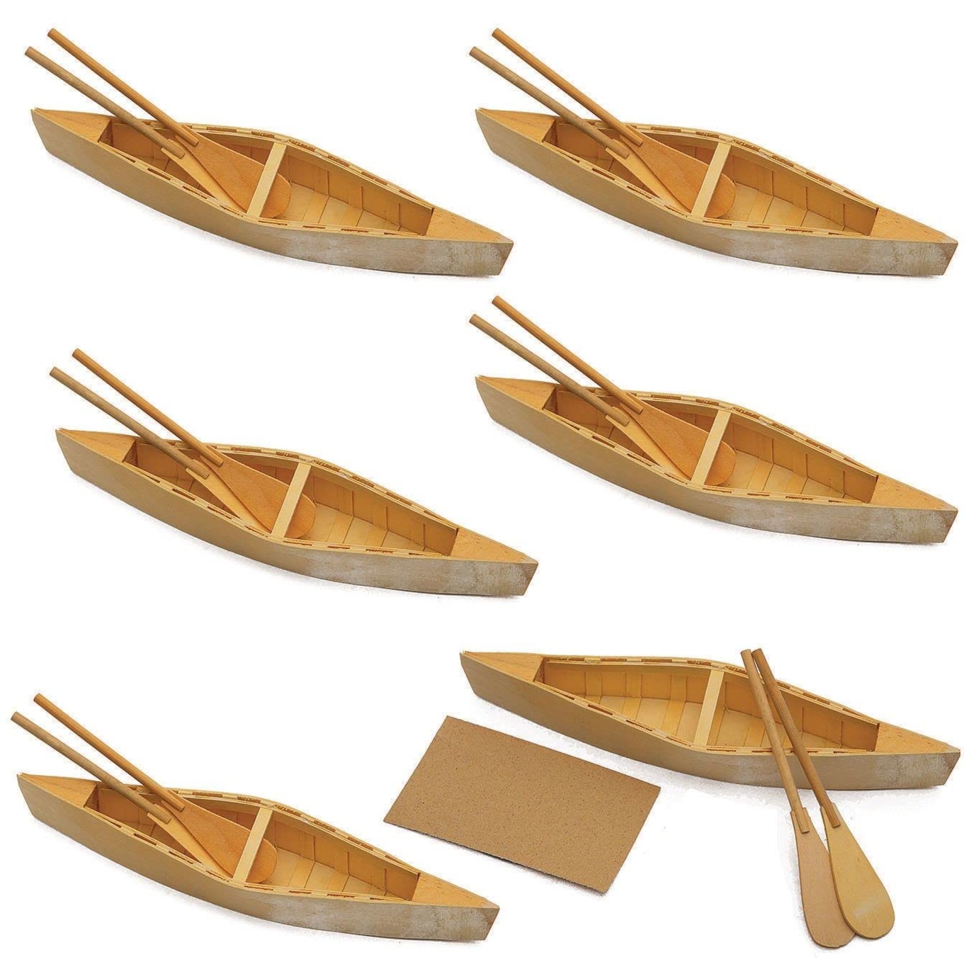 S&S Worldwide Wood Canoes w/Paddles, Unfinished, Decorate w/Paint, Markers or Stain-sold separately, Native American Craft, Multicultural, Nature Craft, for Kids, School, Camp, 11-1/2″Lx2″W. Pack of 6 S&S Worldwide Wood Canoes w/Paddles, Unfinished, Decorate w/Paint, Markers or Stain-sold separately, Native American Craft, Multicultural, Nature Craft, for Kids, School, Camp, 11-1/2″Lx2″W. Pack of 6