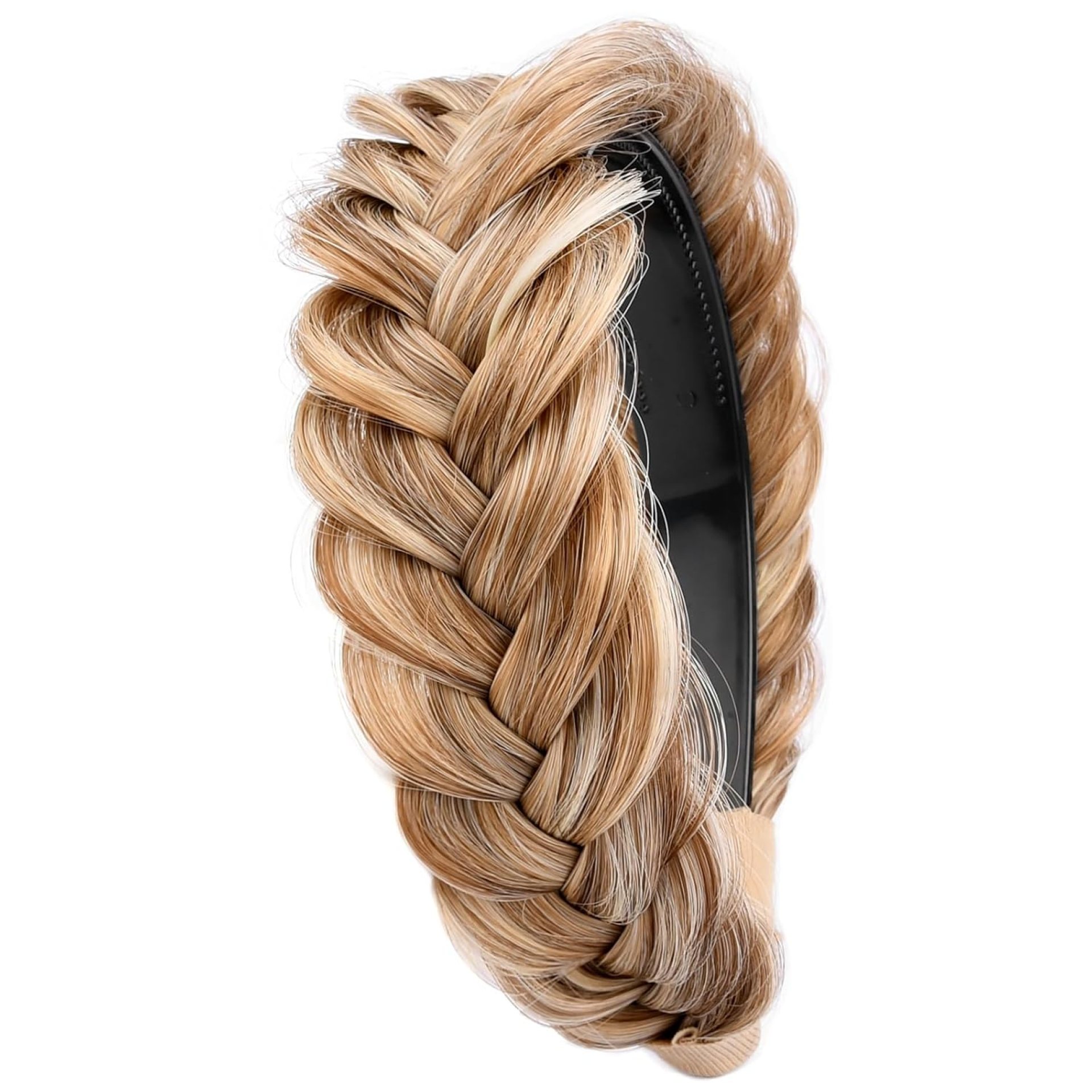 DIGUAN Wide Messy Braided Headband With Teeth Synthetic Hair Plaited Headband High Elasticity Braids Chunky Fishtail Braided Hair Band Hairpiece for Girls Women Beauty Accessory (Caramel Blonde) DIGUAN Wide Messy Braided Headband With Teeth Synthetic Hair Plaited Headband High Elasticity Braids Chunky Fishtail Braided Hair Band Hairpiece for Girls Women Beauty Accessory (Caramel Blonde)