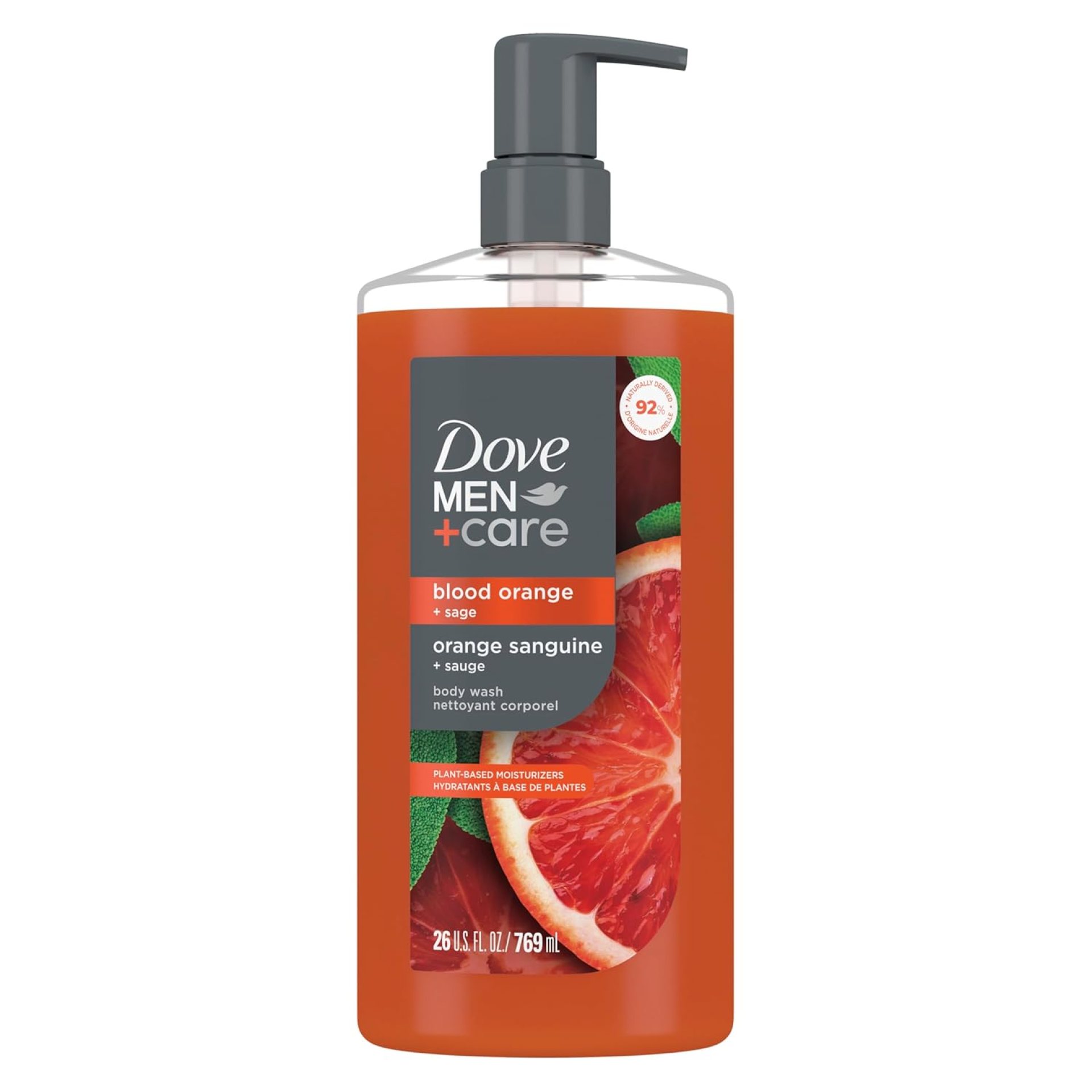 DOVE MEN + CARE Body Wash Blood Orange to Rebuild Skin in the Shower with Plant-Based Cleansers and Moisturizers 26 fl oz DOVE MEN + CARE Body Wash Blood Orange to Rebuild Skin in the Shower with Plant-Based Cleansers and Moisturizers 26 fl oz