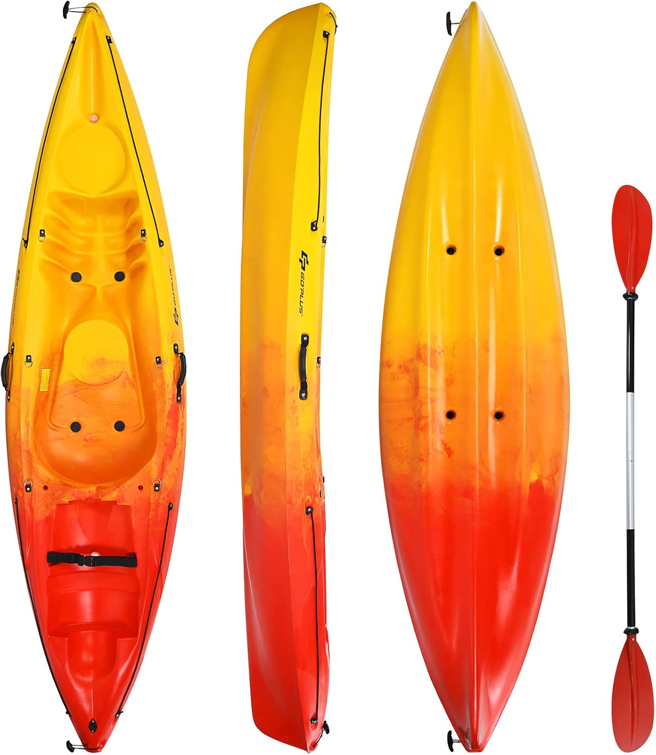 Goplus Sit-on-Top Kayak, 10.2ft Portable Recreational Kayak W/Detachable Aluminum Paddle, Backrest, Bungee Storage, 0ne Person Touring Drifting Fishing Kayaks Boat for Adults, Lake, River, Sea Goplus Sit-on-Top Kayak, 10.2ft Portable Recreational Kayak W/Detachable Aluminum Paddle, Backrest, Bungee Storage, 0ne Person Touring Drifting Fishing Kayaks Boat for Adults, Lake, River, Sea
