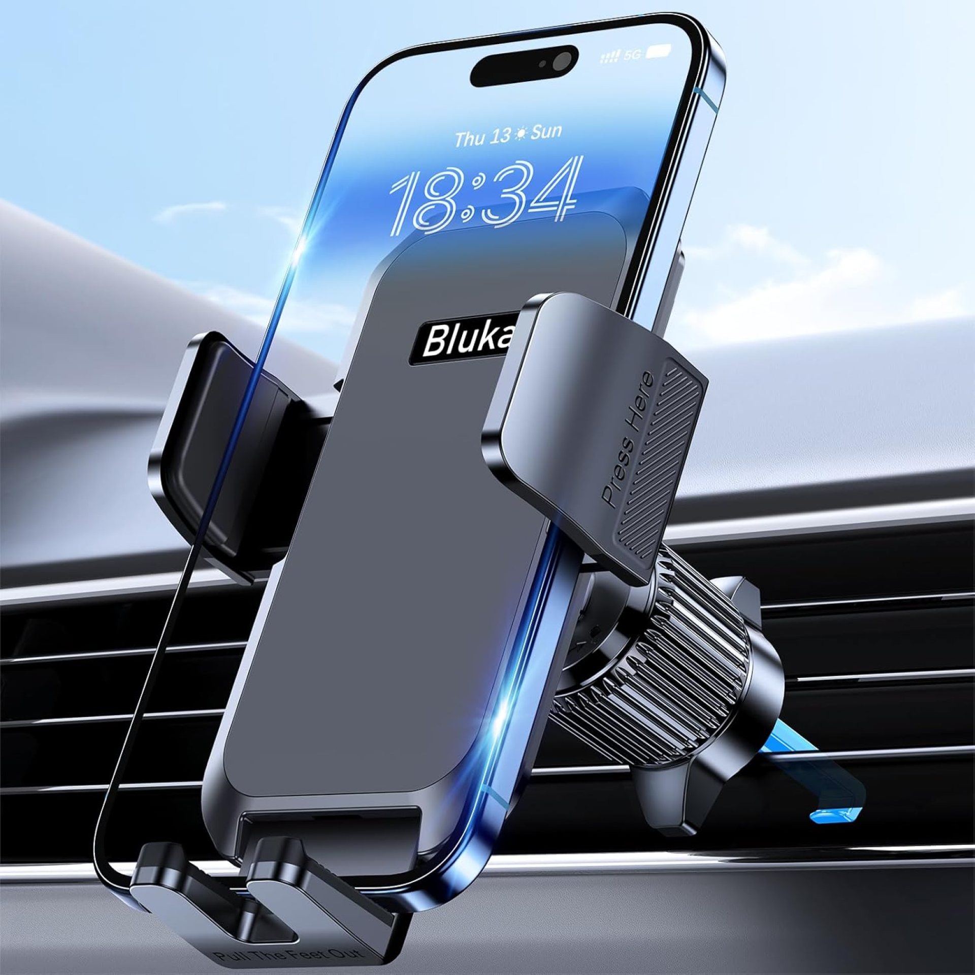 Car Phone Holder Mount, Super Stable Air Vent Cell Phone Car Mount with 2025 Metal Hook Clip, 360° Rotation,One Button Release for iPhone, Samsung, Google, and All Other Smartphones Car Phone Holder Mount, Super Stable Air Vent Cell Phone Car Mount with 2025 Metal Hook Clip, 360° Rotation,One Button Release for iPhone, Samsung, Google, and All Other Smartphones
