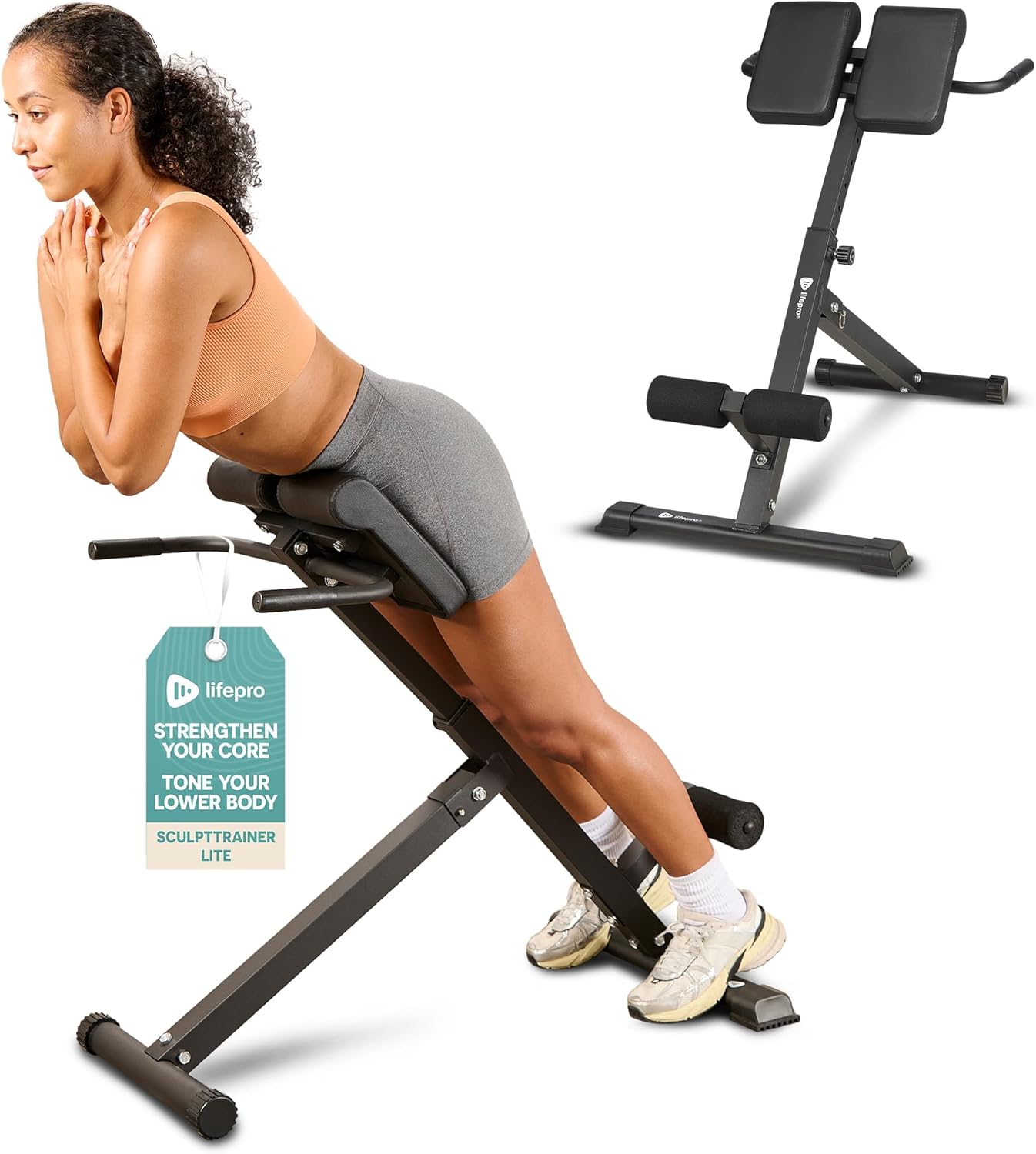 Lifepro Roman Chair Hyperextension Bench – Adjustable Back Extension Machine for Glutes, Hamstrings, and Lower Back – Foldable Multipurpose Exercise Equipment for Home Gym Lifepro Roman Chair Hyperextension Bench – Adjustable Back Extension Machine for Glutes, Hamstrings, and Lower Back – Foldable Multipurpose Exercise Equipment for Home Gym