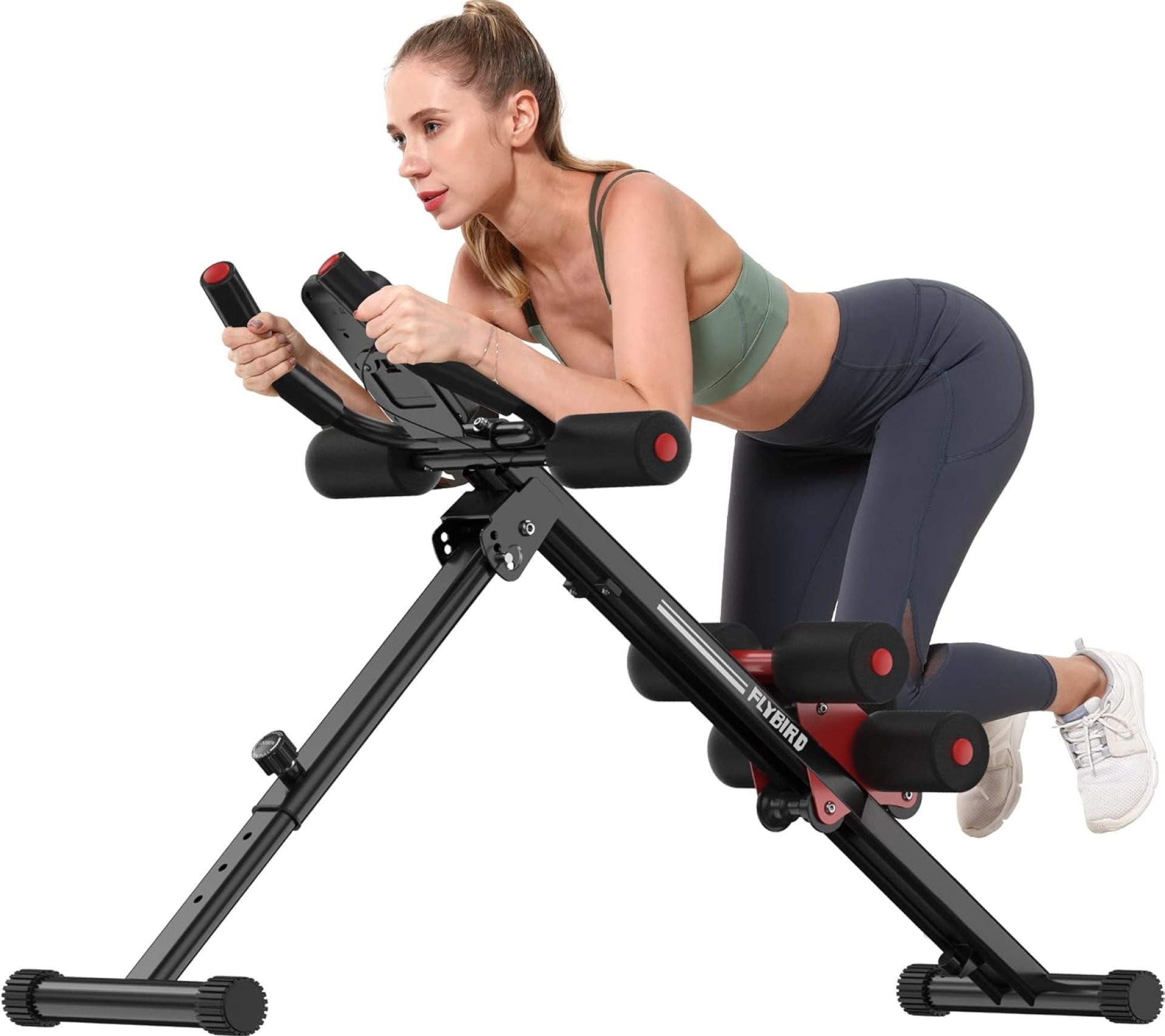 FLYBIRD Ab Workout Equipment, Adjustable Ab Machine Full Body Workout for Home Gym, Strength Training Exercise Equipment for Body Shaping Foldable Waist Trainer Suitable for Beginner Red FLYBIRD Ab Workout Equipment, Adjustable Ab Machine Full Body Workout for Home Gym, Strength Training Exercise Equipment for Body Shaping Foldable Waist Trainer Suitable for Beginner Red