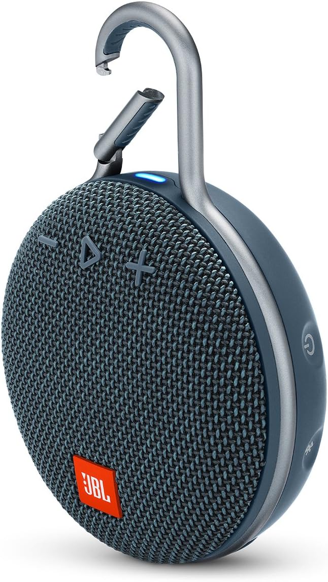 JBL Clip 3, Blue – Waterproof, Durable & Portable Bluetooth Speaker – Up to 10 Hours of Play – Includes Noise-Cancelling Speakerphone & Wireless Streaming JBL Clip 3, Blue – Waterproof, Durable & Portable Bluetooth Speaker – Up to 10 Hours of Play – Includes Noise-Cancelling Speakerphone & Wireless Streaming
